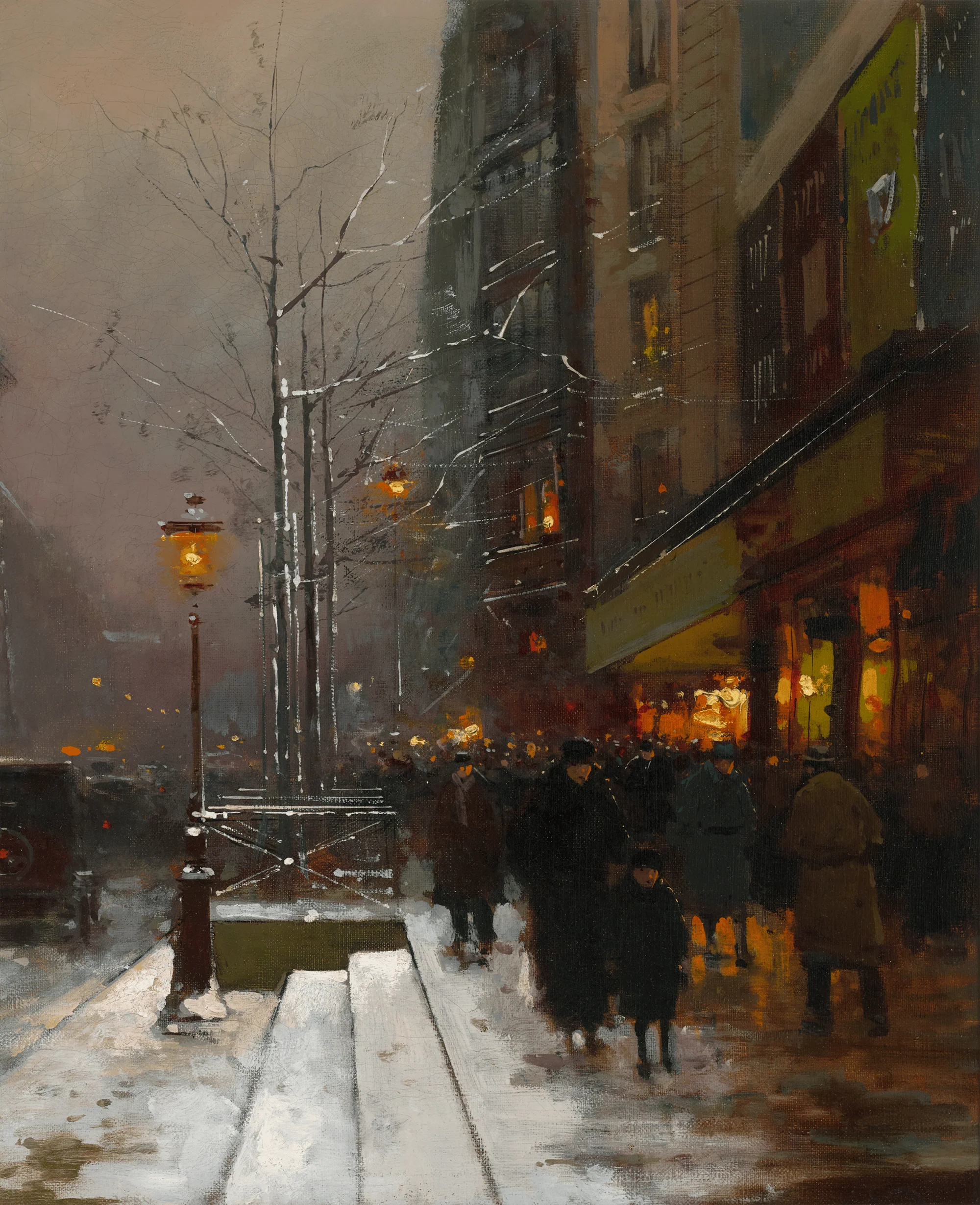 Paris la nuit, Porte Saint Denis by Edouard Léon Cortès - Image 4