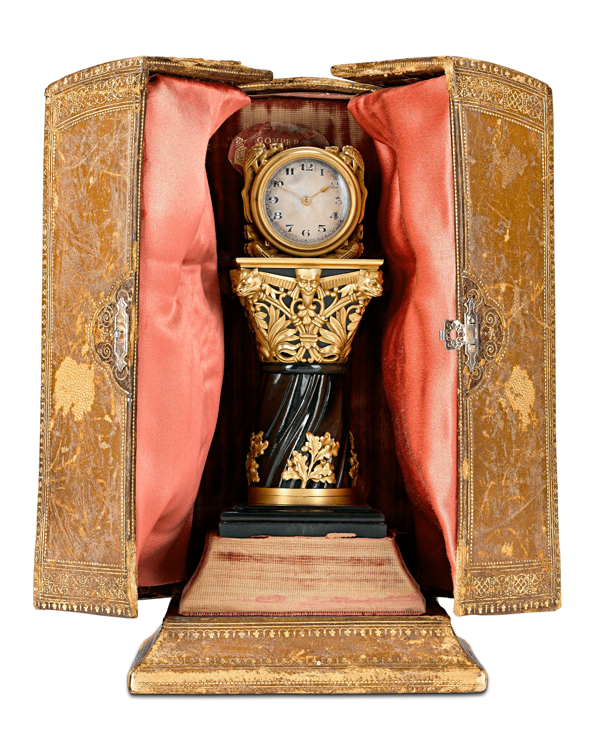 Paul Frey Miniature Gold and Jade Clock - Image 5