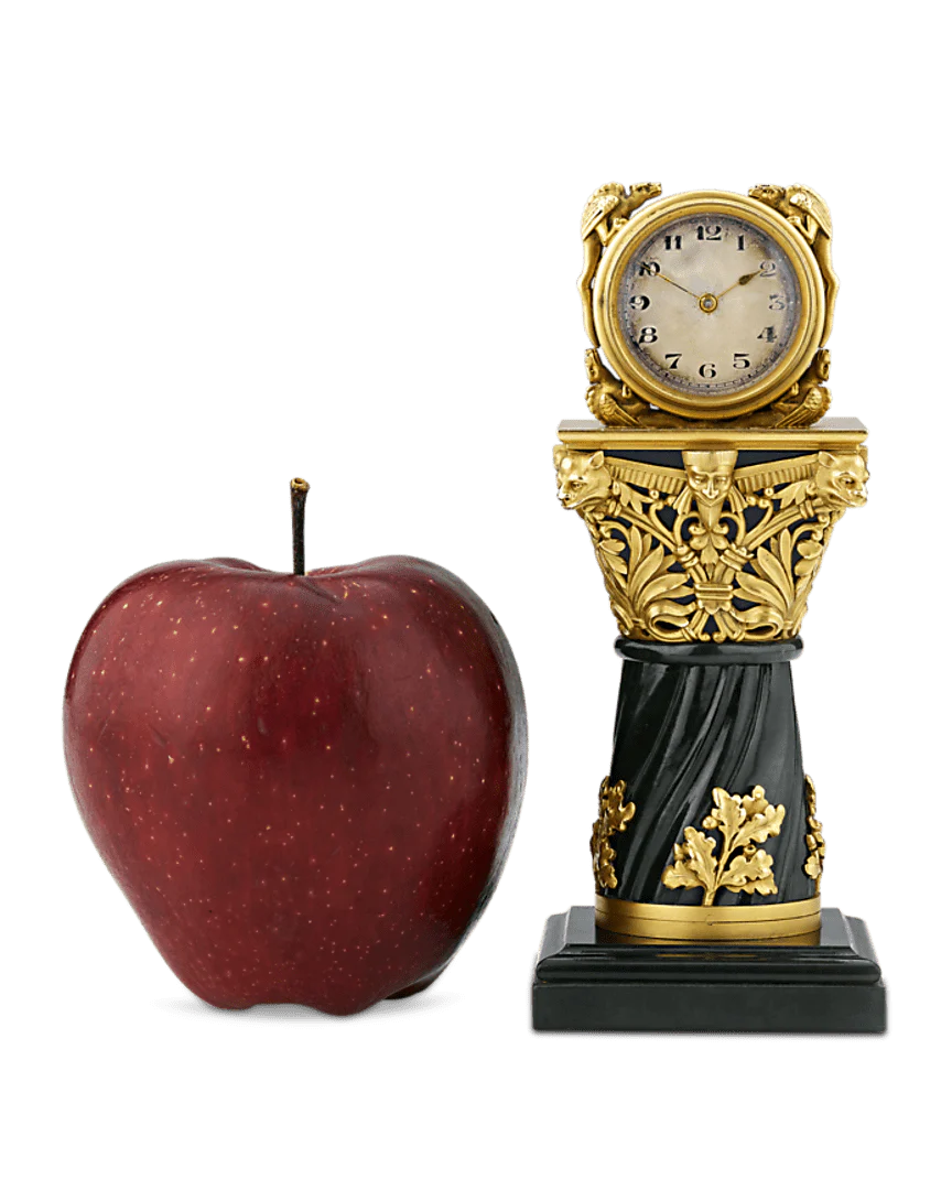 Paul Frey Miniature Gold and Jade Clock - Image 7
