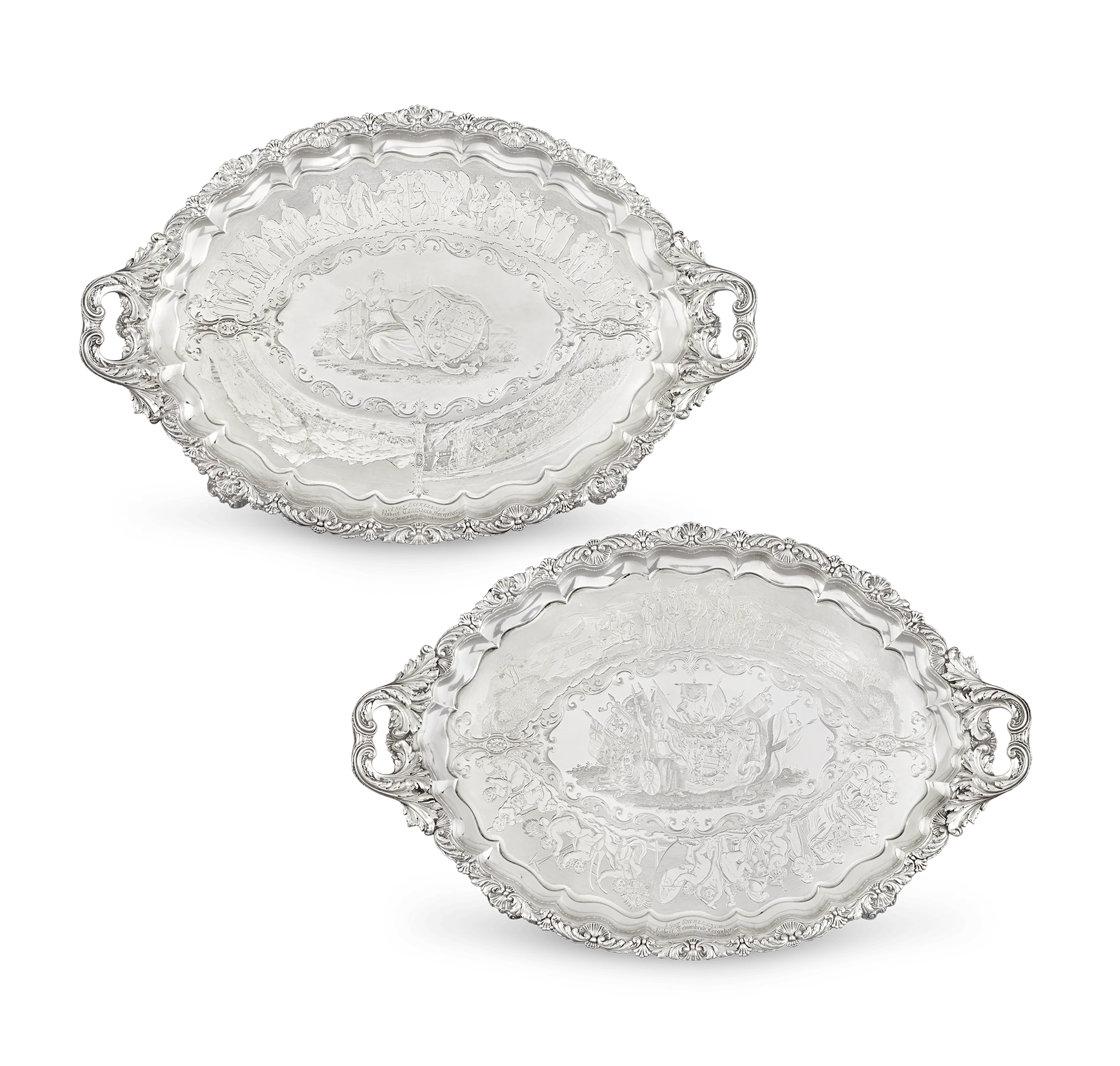 Paul Storr Abolitionist Silver Trays