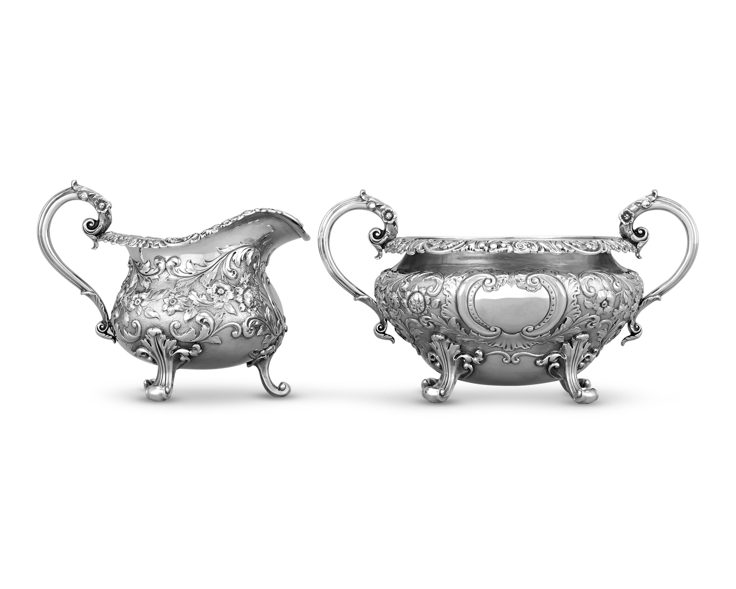 Paul Storr Silver Kings Pattern 4-Piece Tea & Coffee Set - Image 5