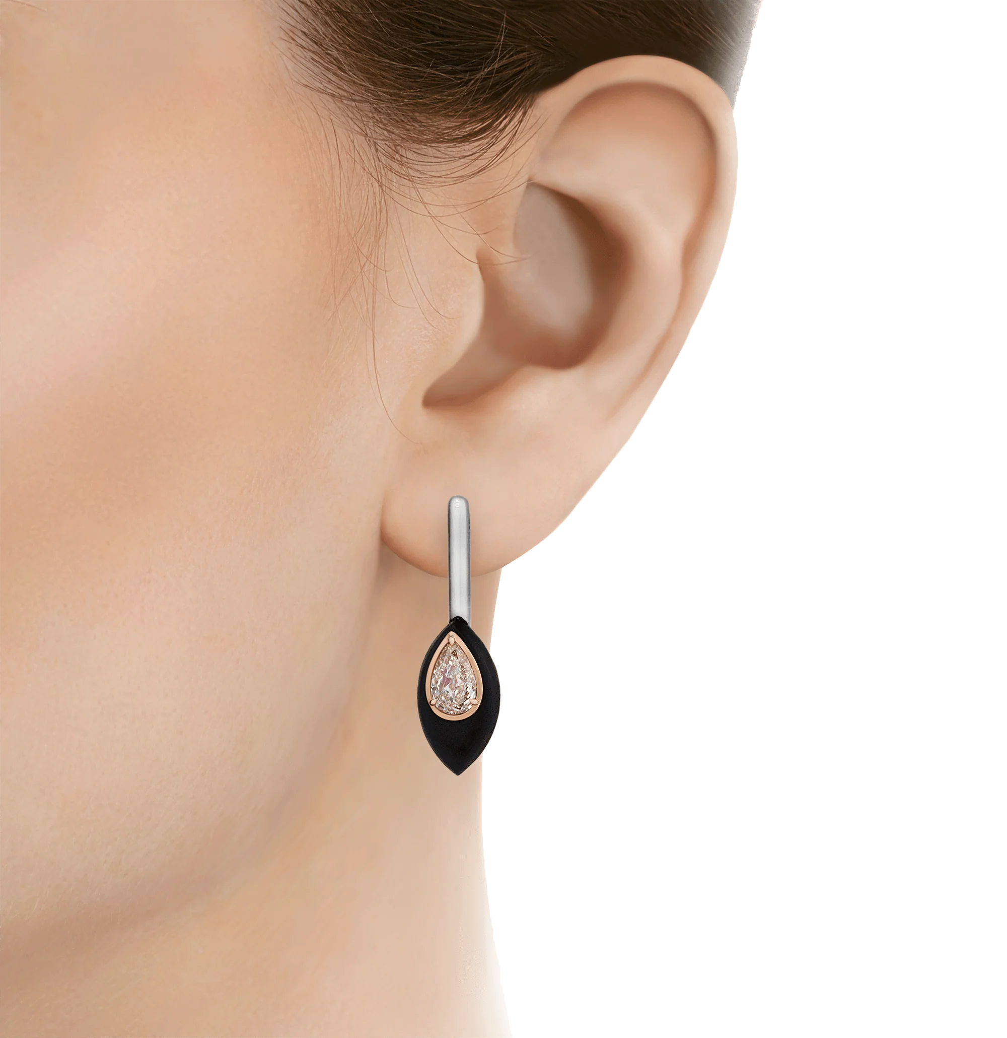 Pear-Shaped Diamond Earrings, 2.57 Carats - Image 3