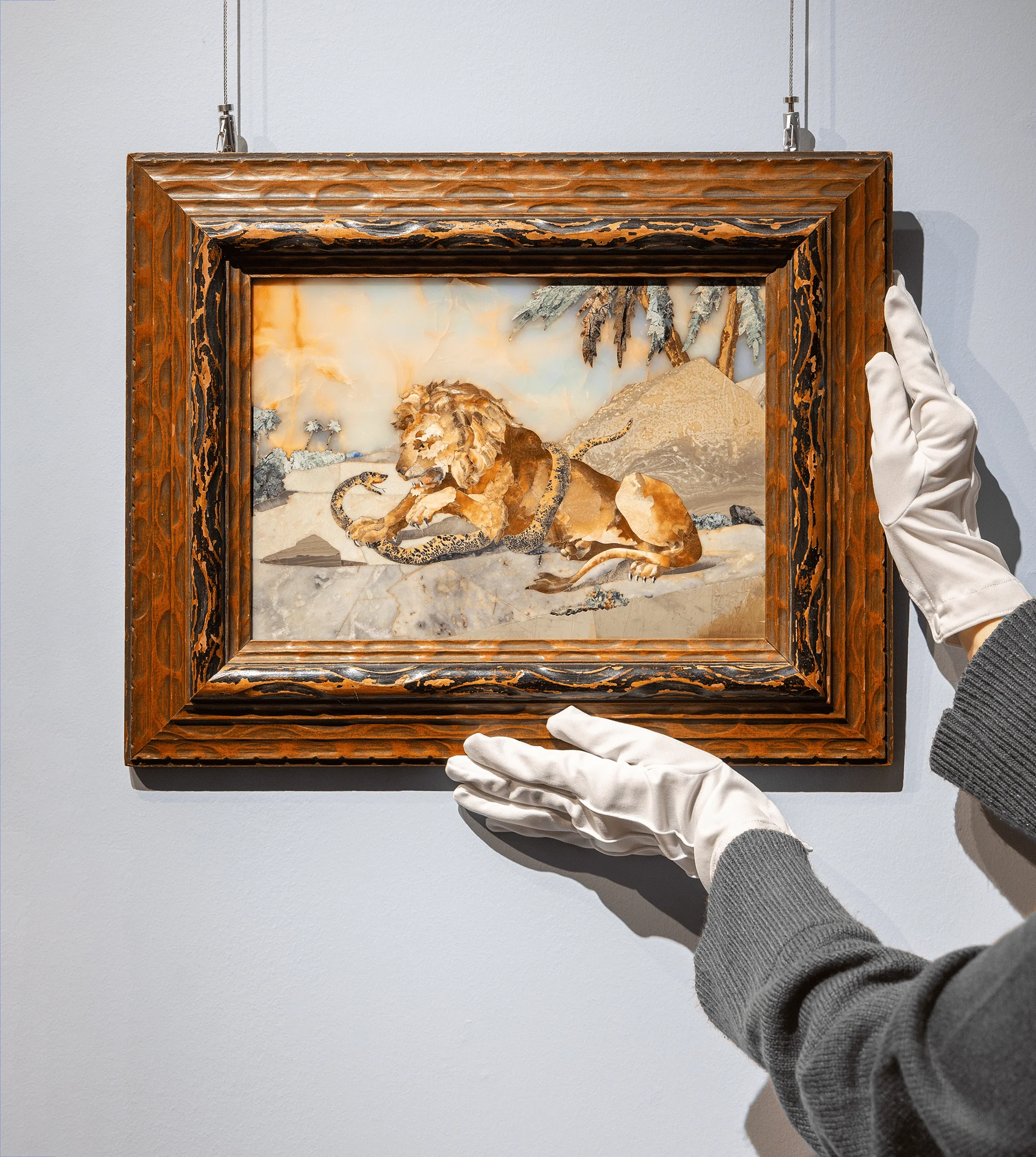 Pietre Dure Plaque with Lion by Tito Francolini - Image 7