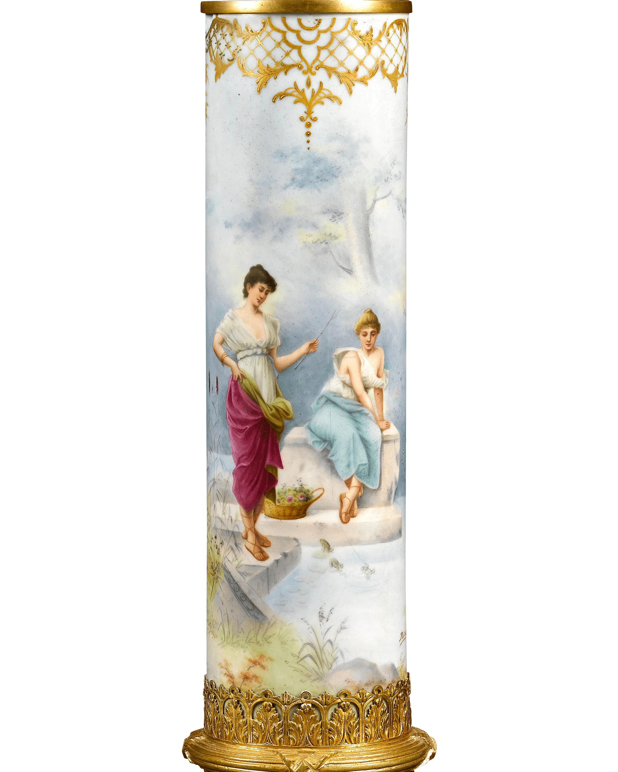 Porcelain and Onyx Pedestal by Ribot - Image 3