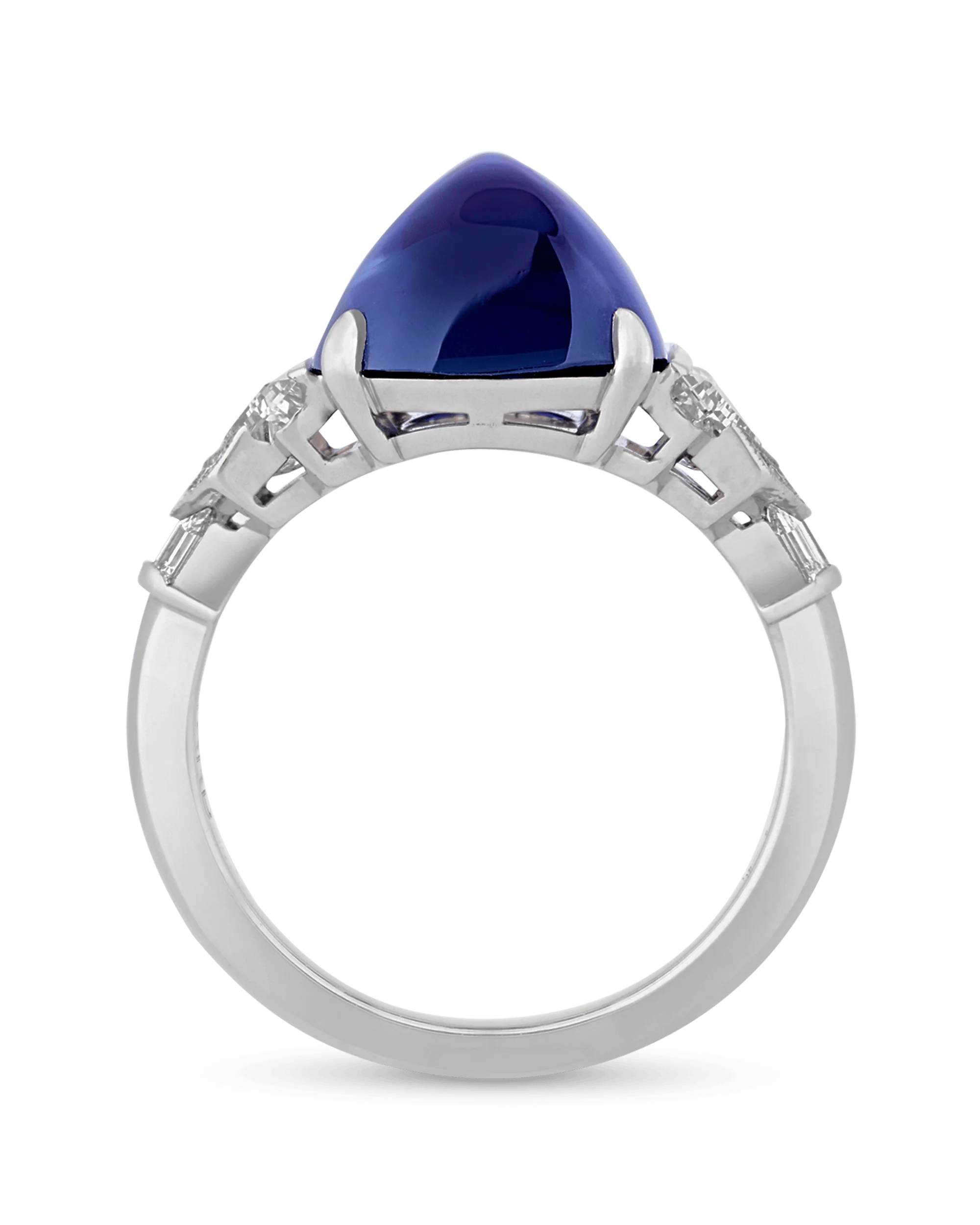 Raymond Yard Sugarloaf Burma Sapphire Ring, 8.92 carats - Image 2