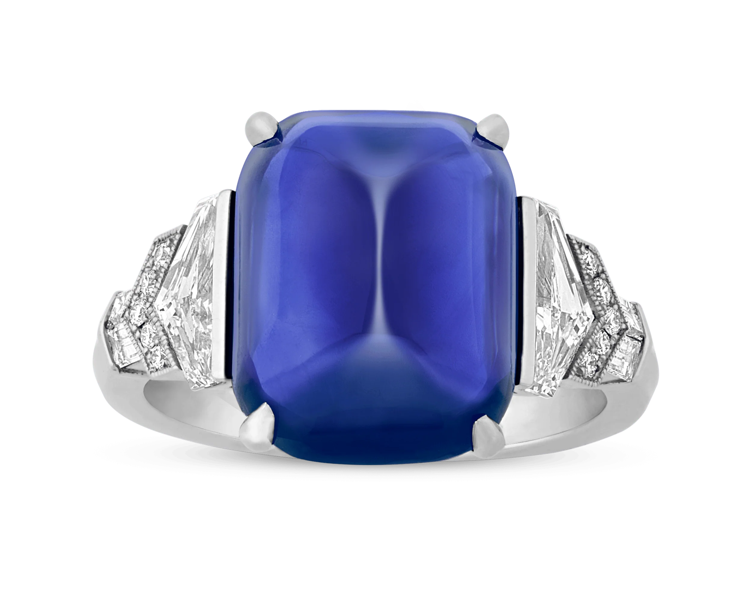 Raymond Yard Sugarloaf Burma Sapphire Ring, 8.92 carats - Image 3