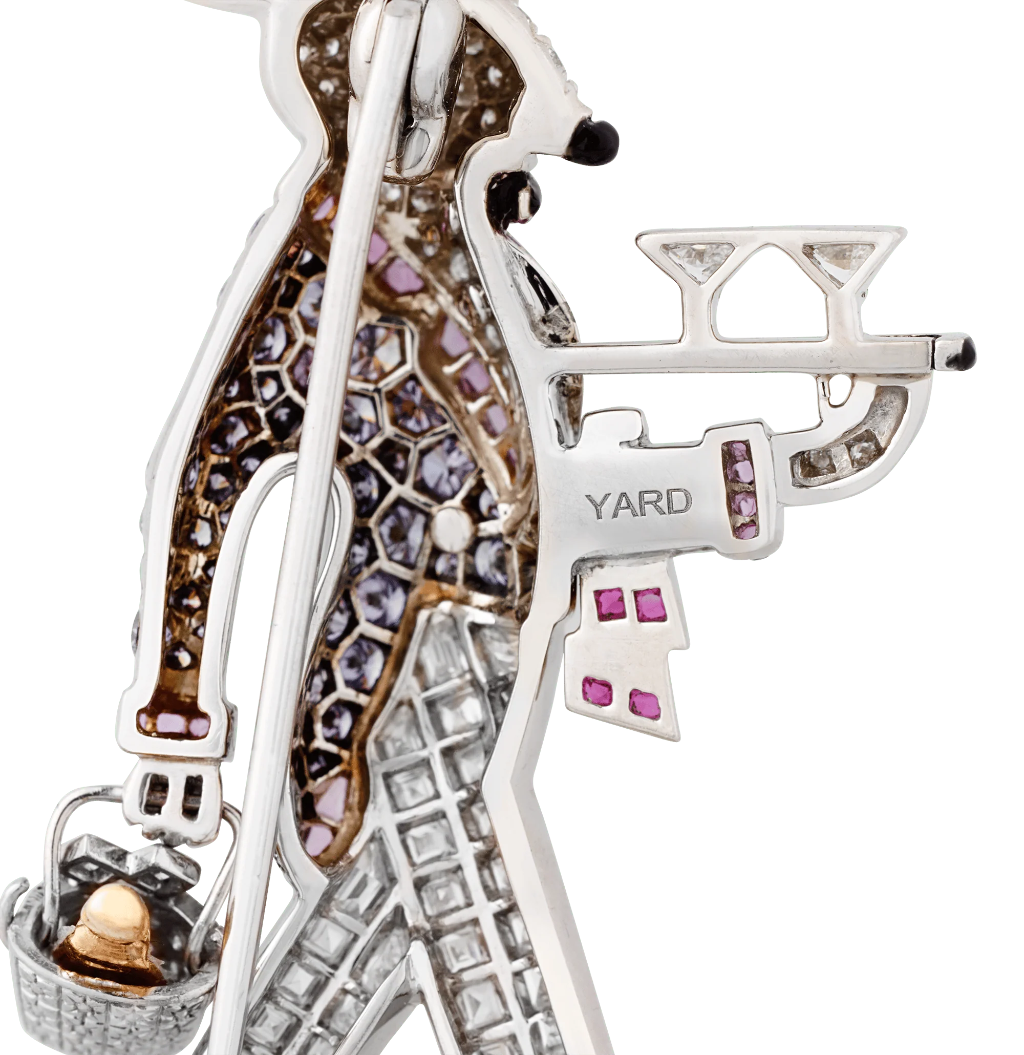 Raymond Yard Violet Diamond Rabbit Brooch - Image 2