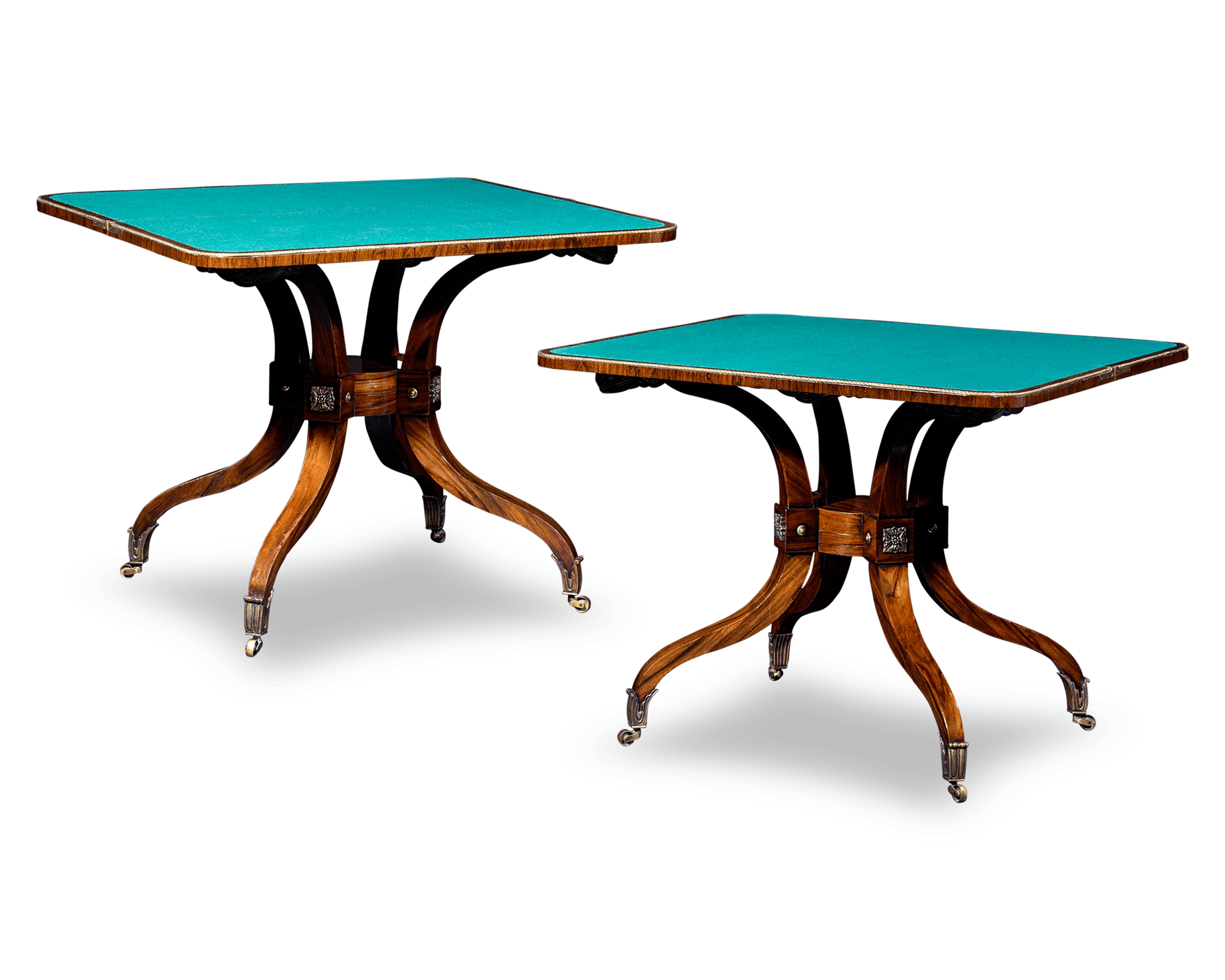 Regency-Period Rosewood Card Tables - Image 3