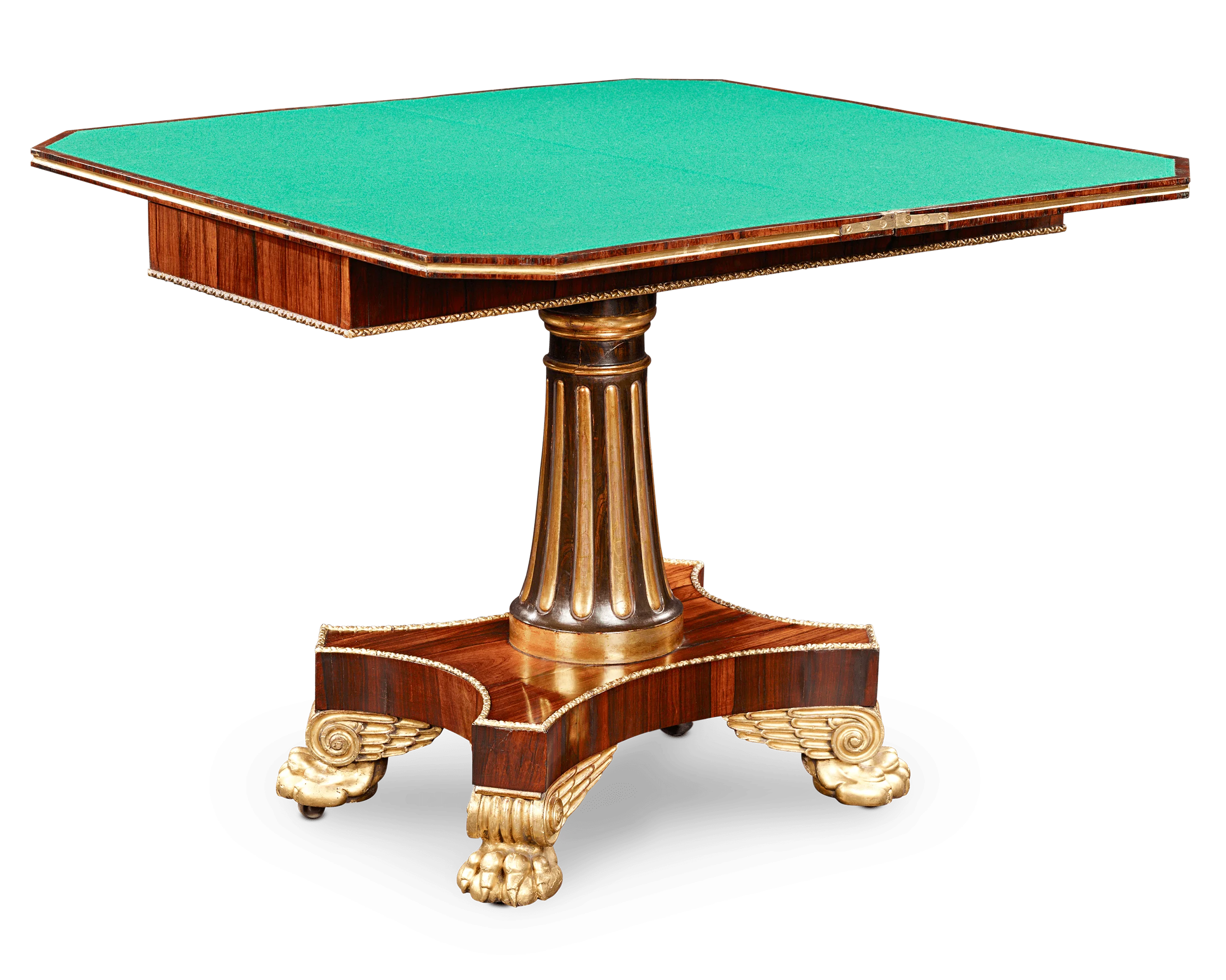 Regency Rosewood Card Tables - Image 6