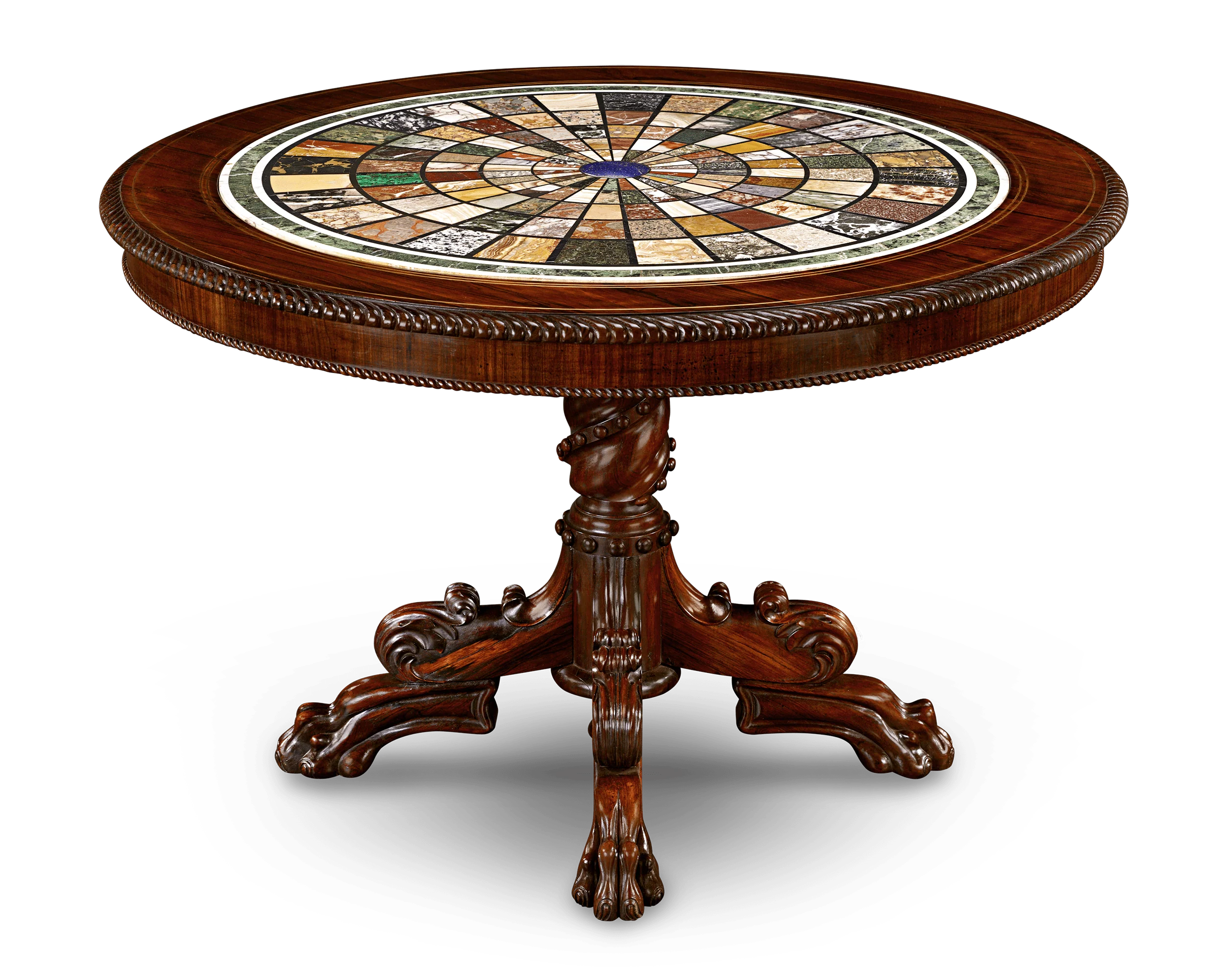 Regency Rosewood Marble Specimen Table - Image 3