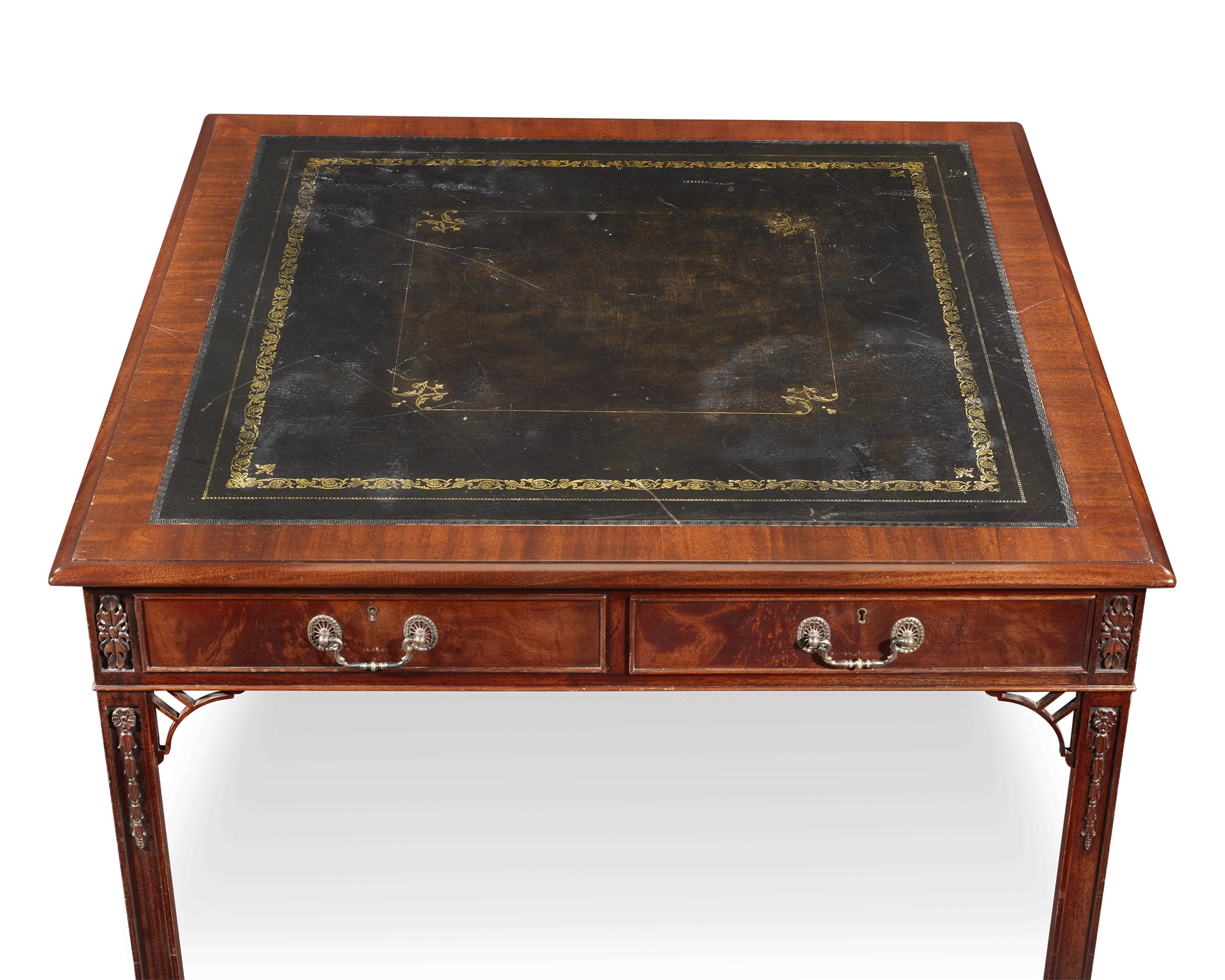 Regency-Style Mahogany Library Table - Image 4