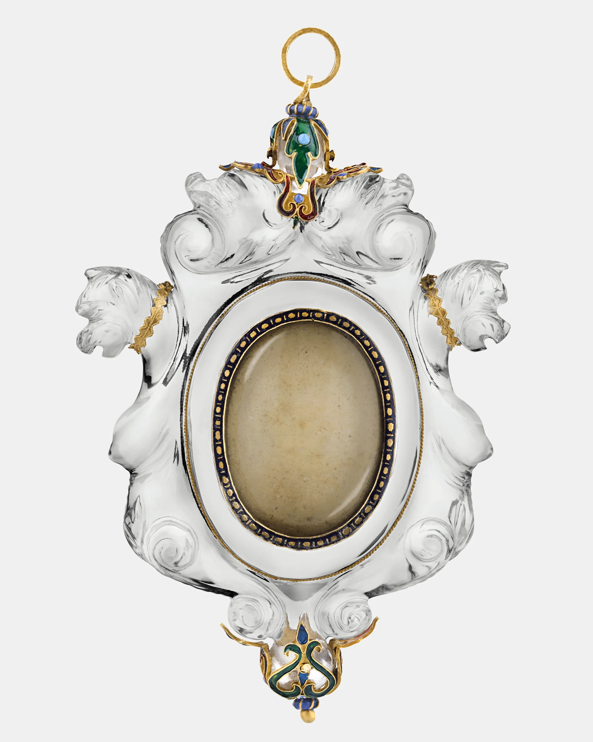 Renaissance Rock Crystal and Gold Agnus Dei