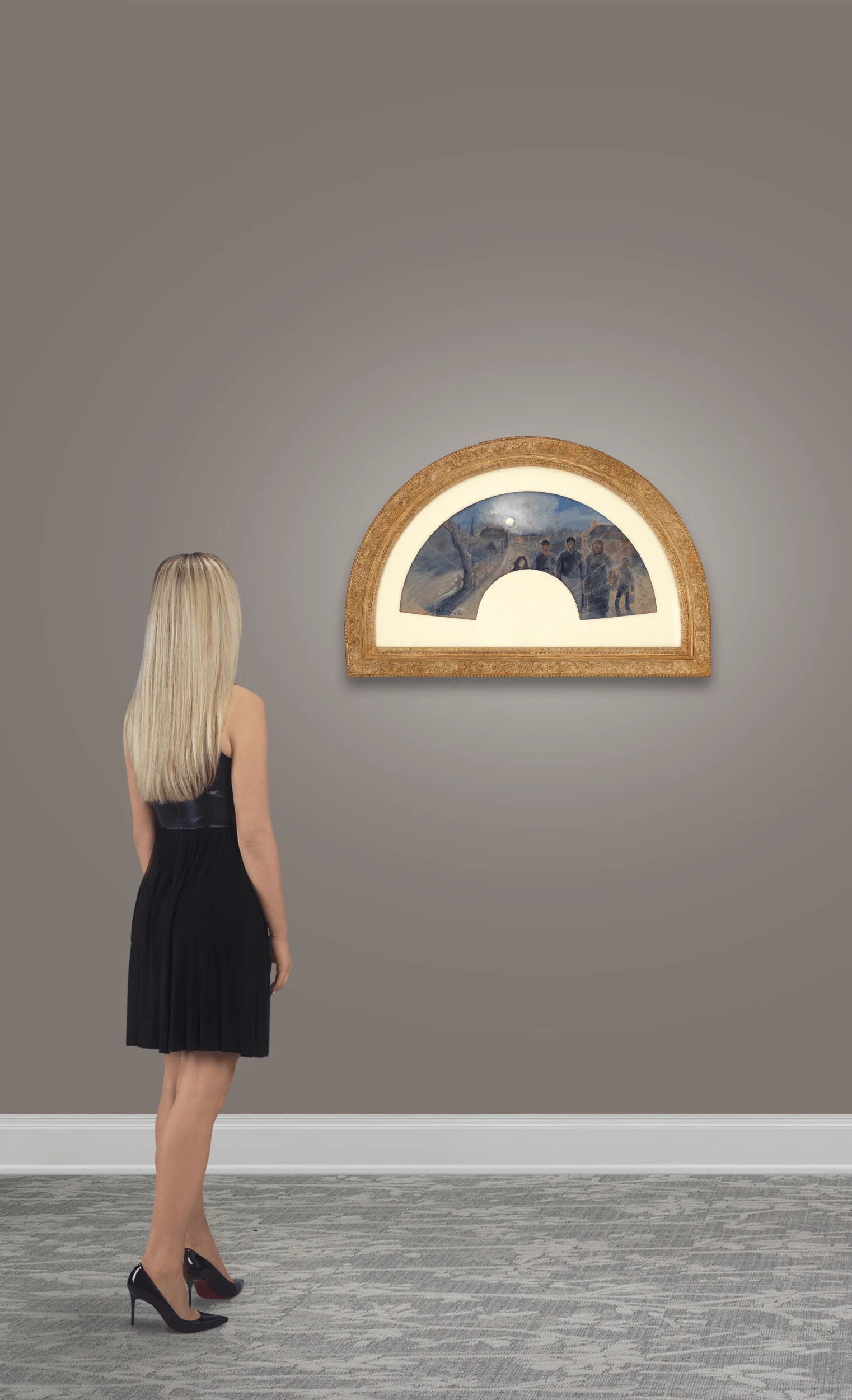 Return to the Village by Moonlight by Camille Pissarro - Image 6