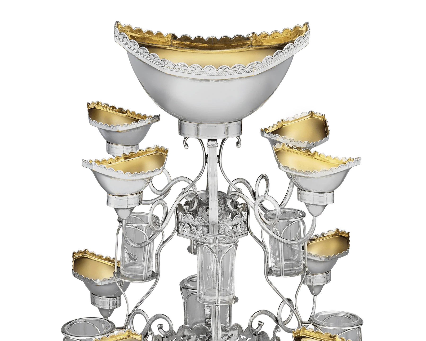 Revolving Old Sheffield Silver Plate Epergne - Image 2