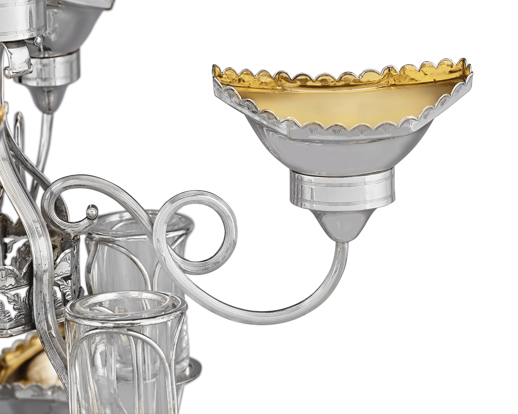 Revolving Old Sheffield Silver Plate Epergne - Image 3
