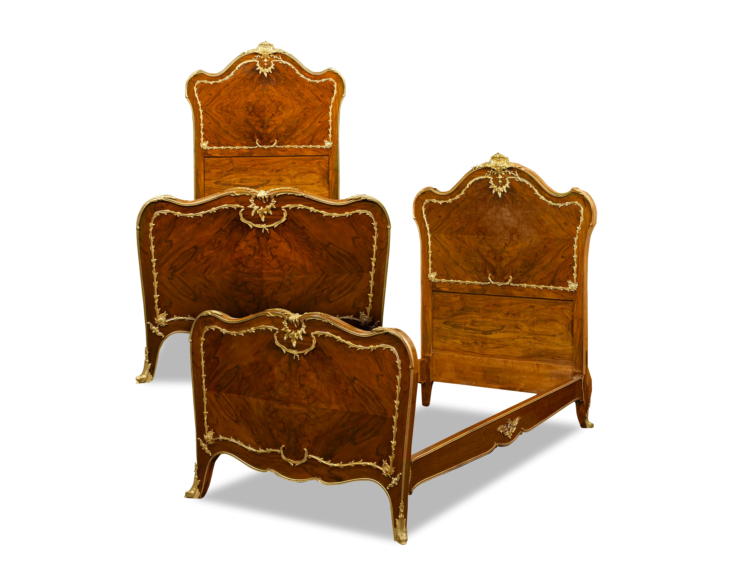 Rococo Style Pair of Twin Beds - Image 2