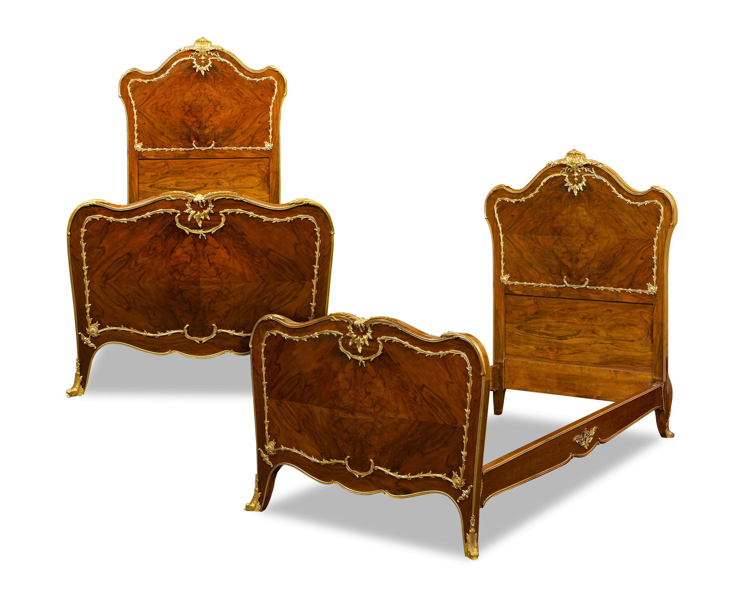 Rococo Style Pair of Twin Beds - Image 3