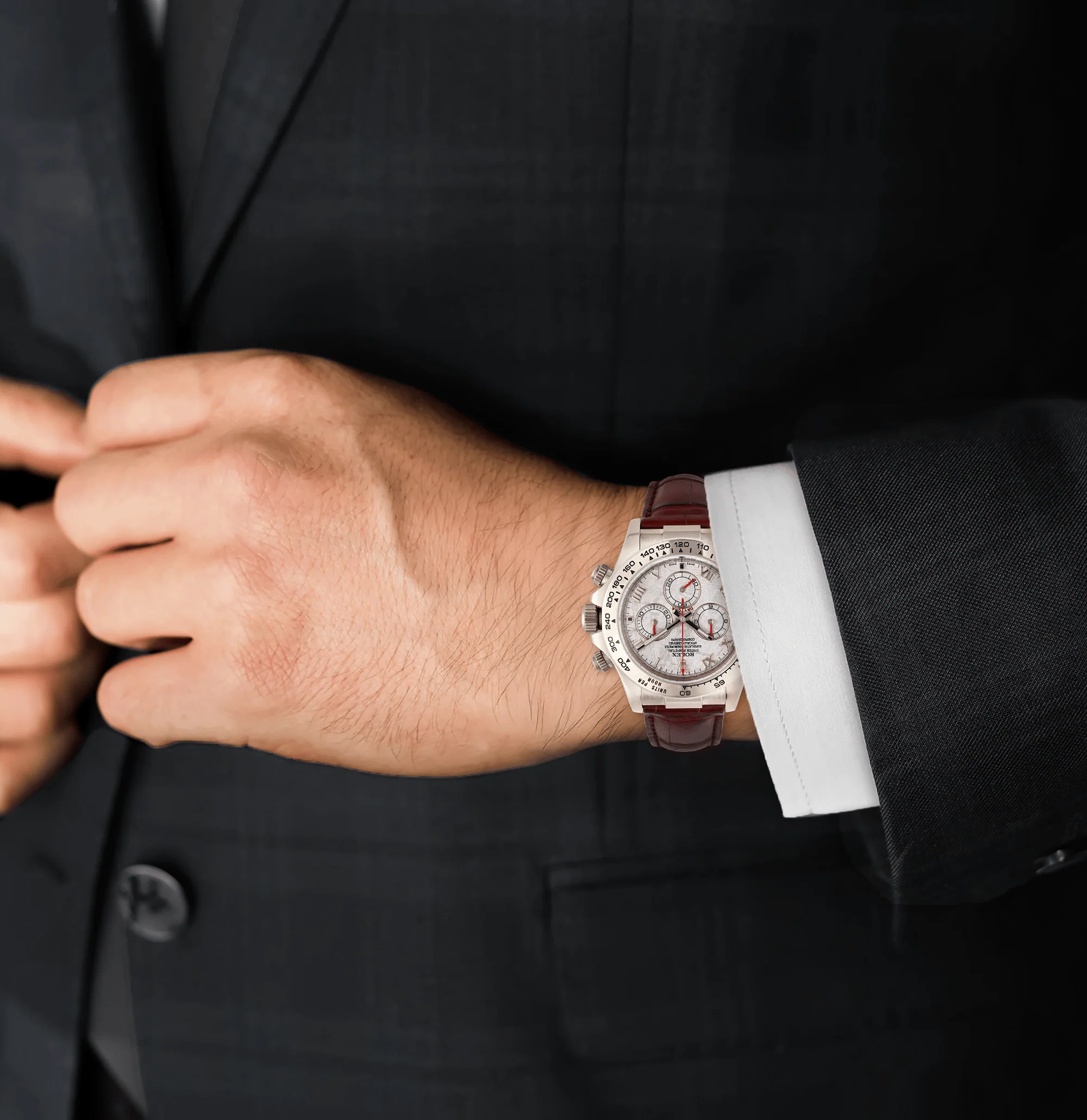 Rolex White Gold Cosmograph Daytona Watch with Meteorite Dial - Image 6