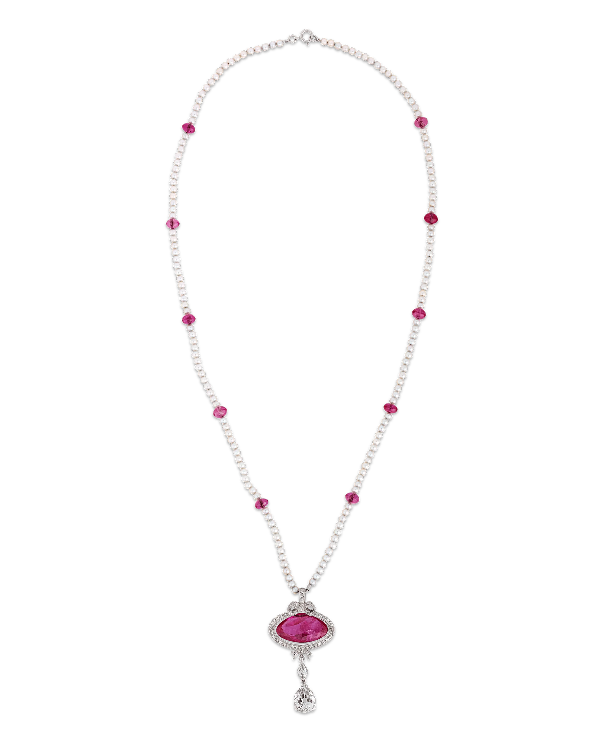 Ross Pennell Art Deco Untreated Burma Ruby Necklace, 6.30 Carats - Image 2