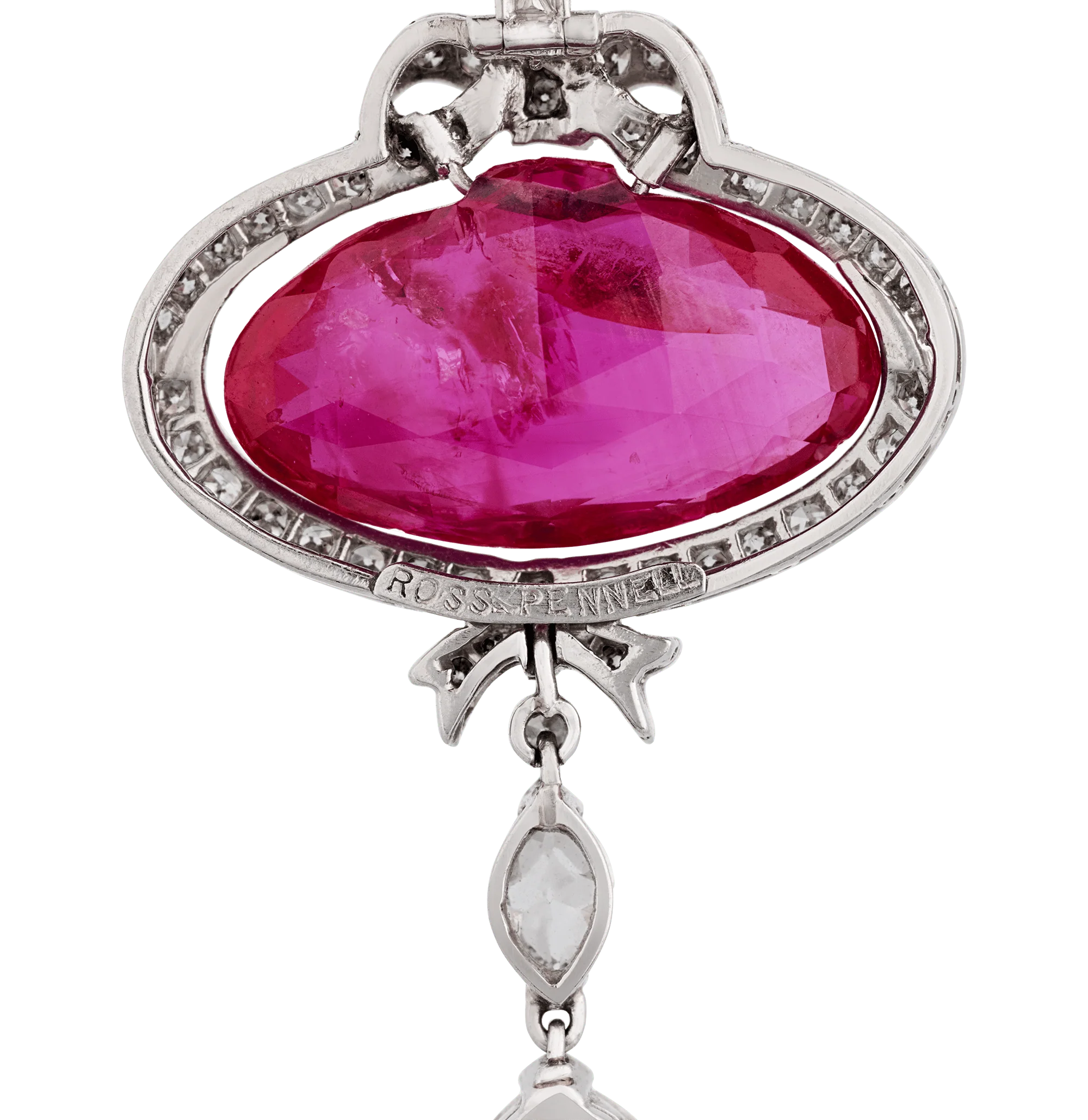 Ross Pennell Art Deco Untreated Burma Ruby Necklace, 6.30 Carats - Image 4