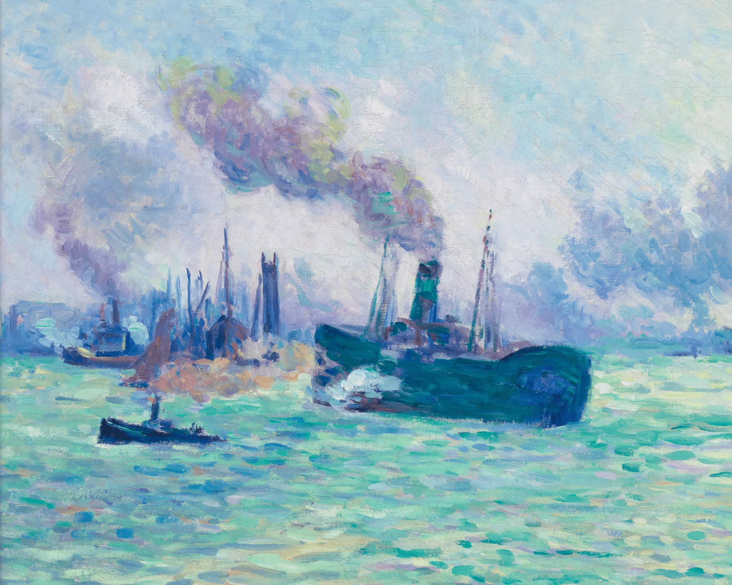 Rotterdam, Scène de Port by Maximilien Luce - Image 3