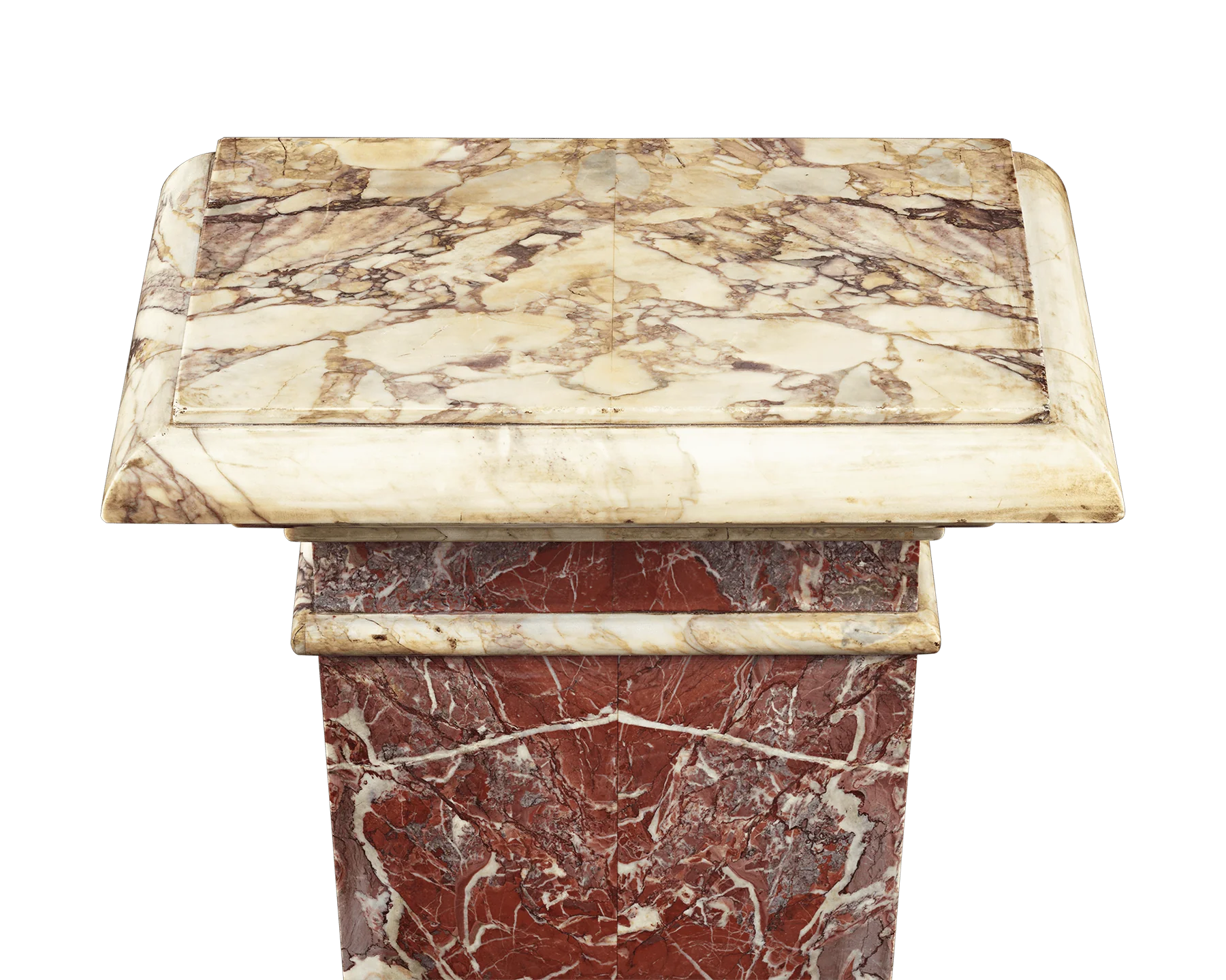 Rouge de France Marble Pedestal, 18th Century - Image 5