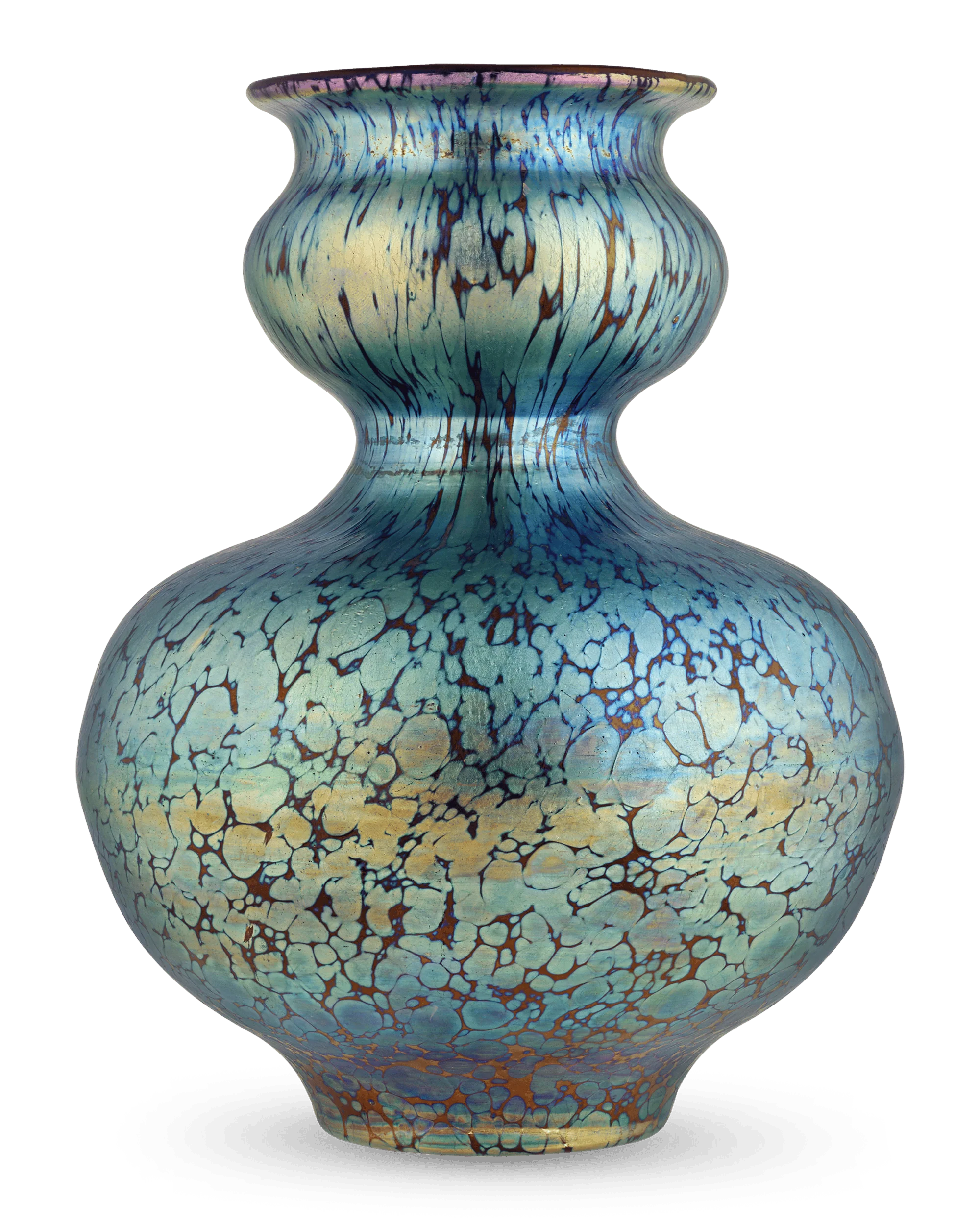 Rounded Papillion Vase by Loetz