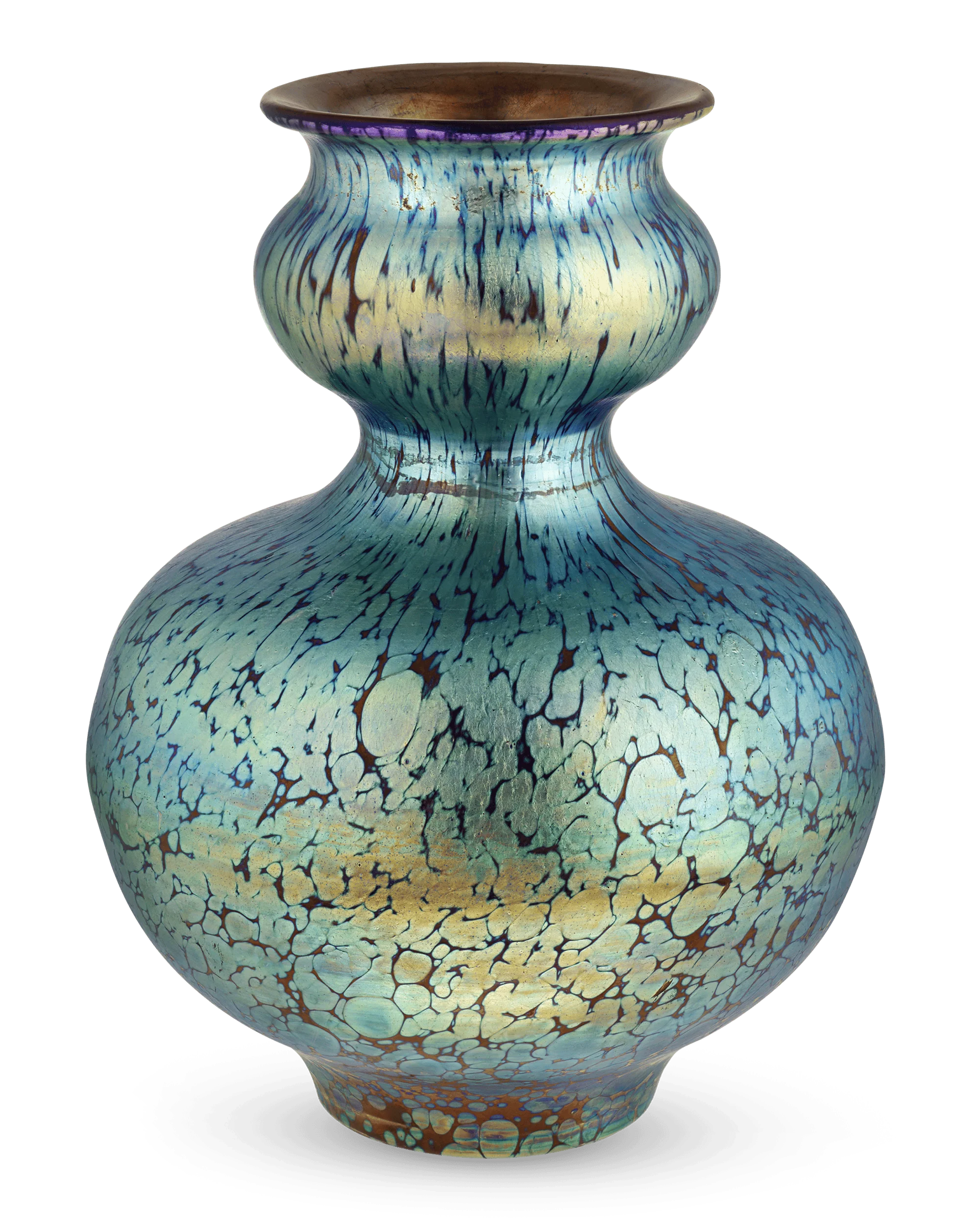 Rounded Papillion Vase by Loetz - Image 2