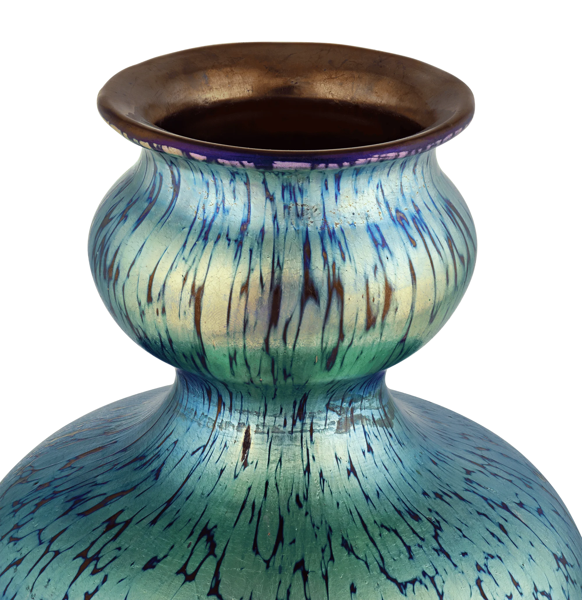 Rounded Papillion Vase by Loetz - Image 3