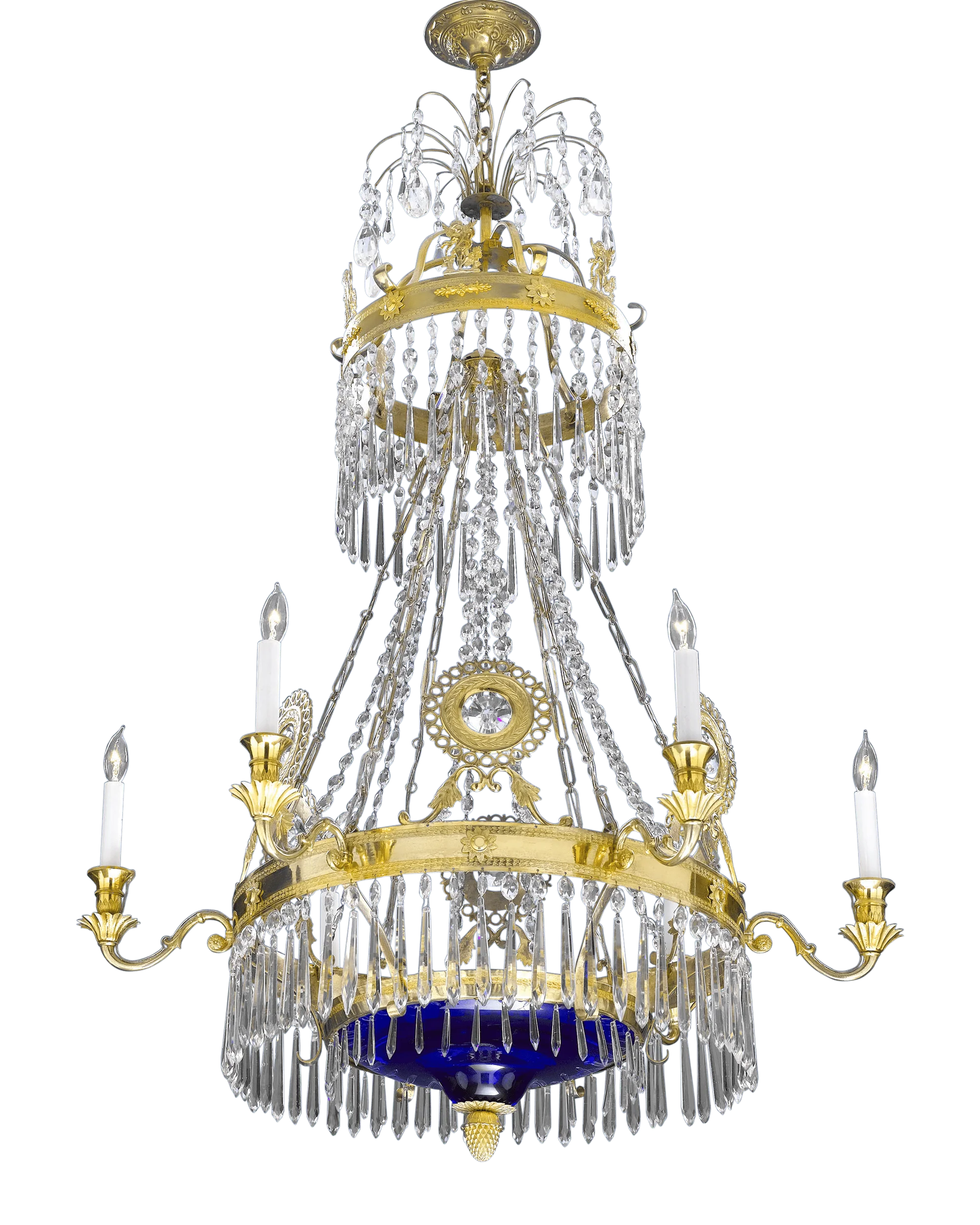 Russian Cut Glass Chandelier - Image 2