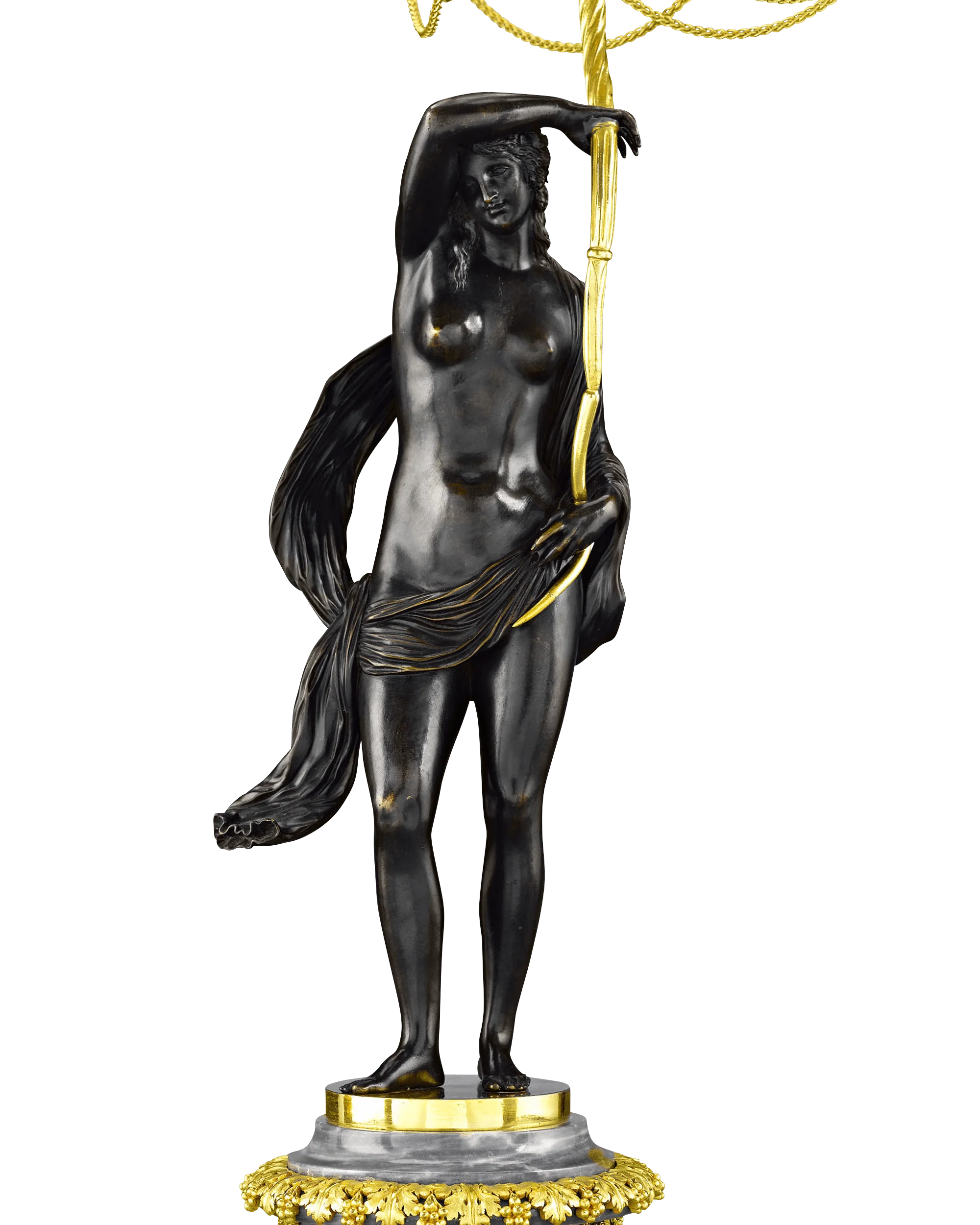 Russian Figural Bronze Candelabra - Image 3