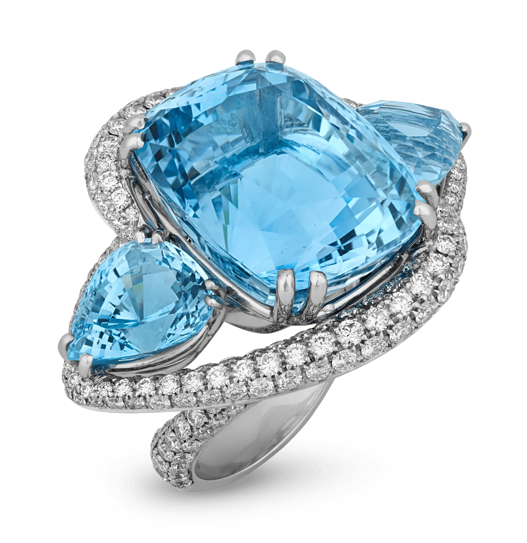 Salavetti Unheated Aquamarine Ring, 33.83 Carats - Image 2