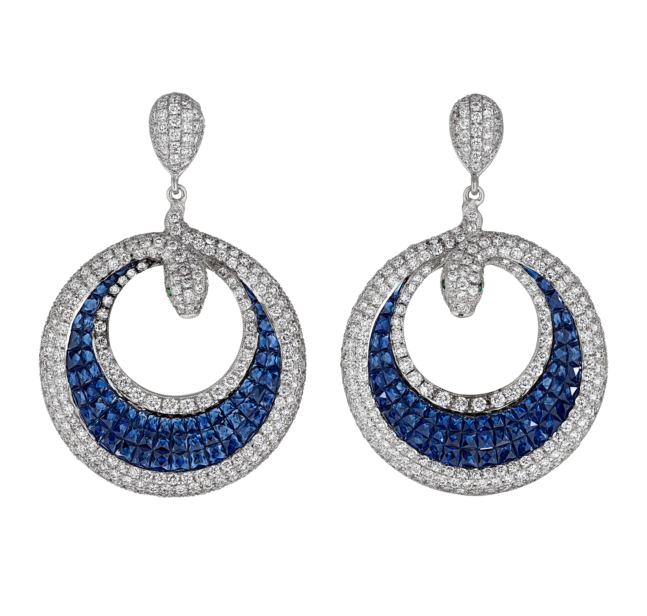Sapphire and Diamond Earrings