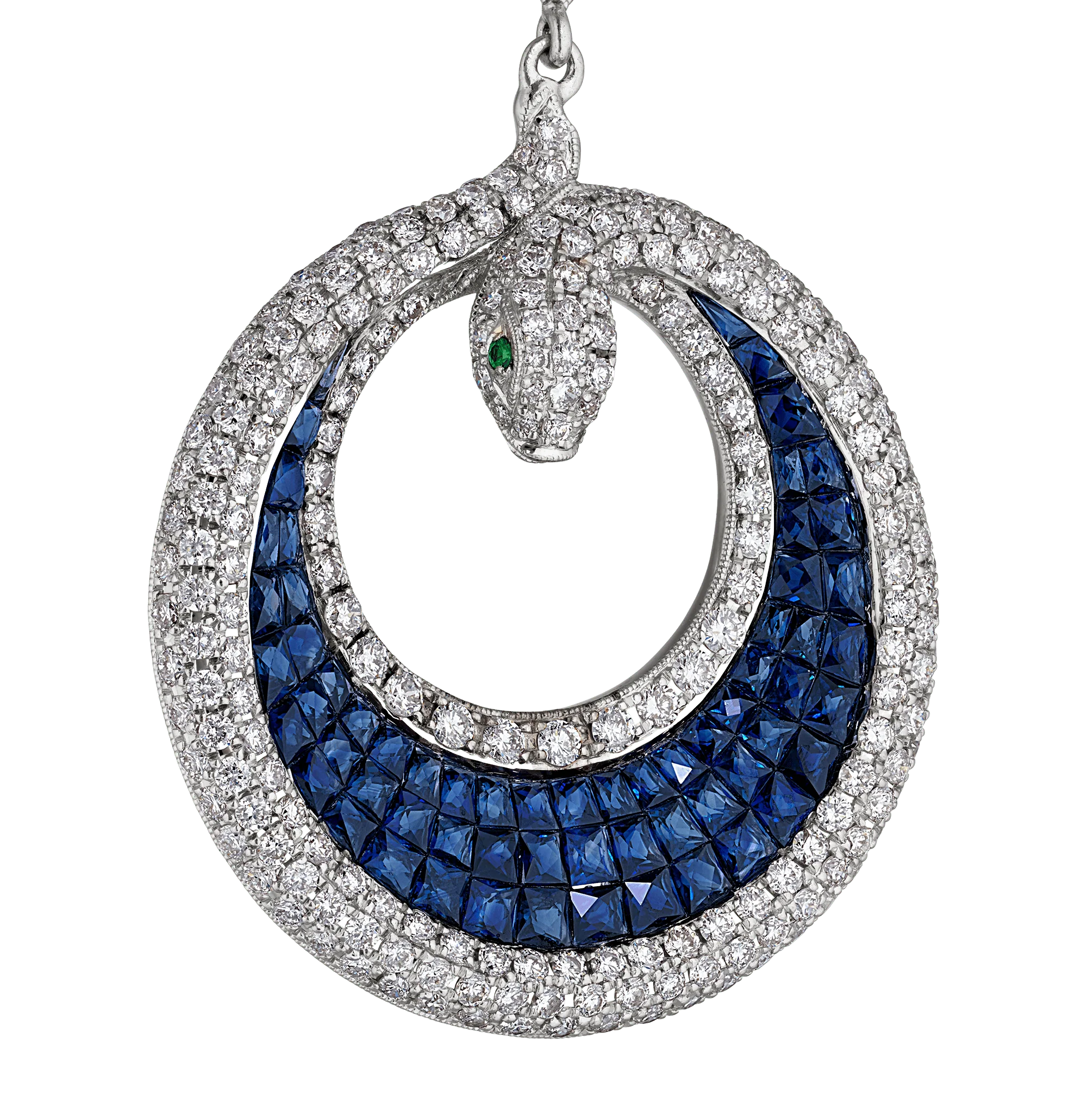 Sapphire and Diamond Earrings - Image 2