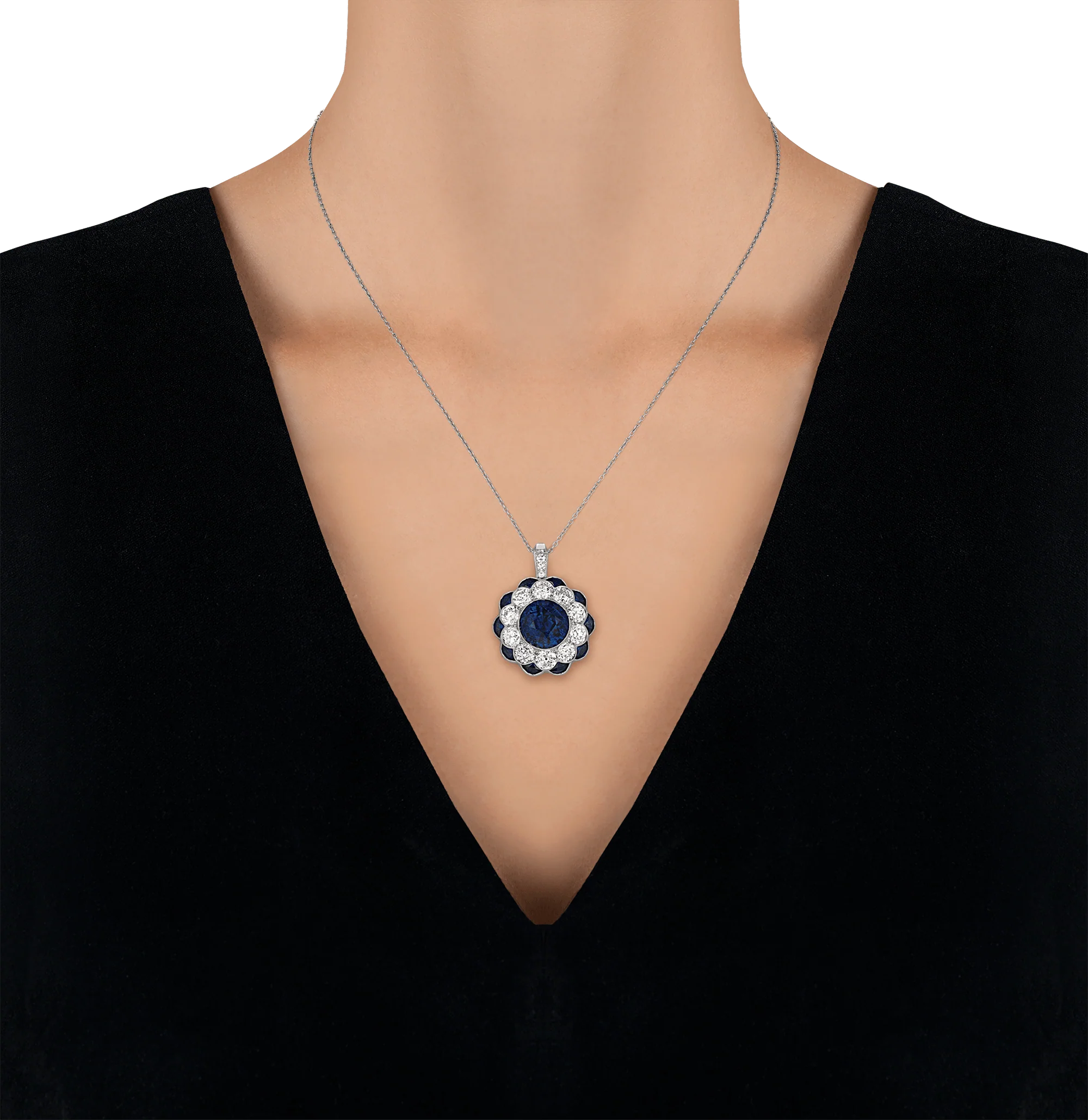 Sapphire Convertible Pendant Ring, 7.87 Carats - Image 6