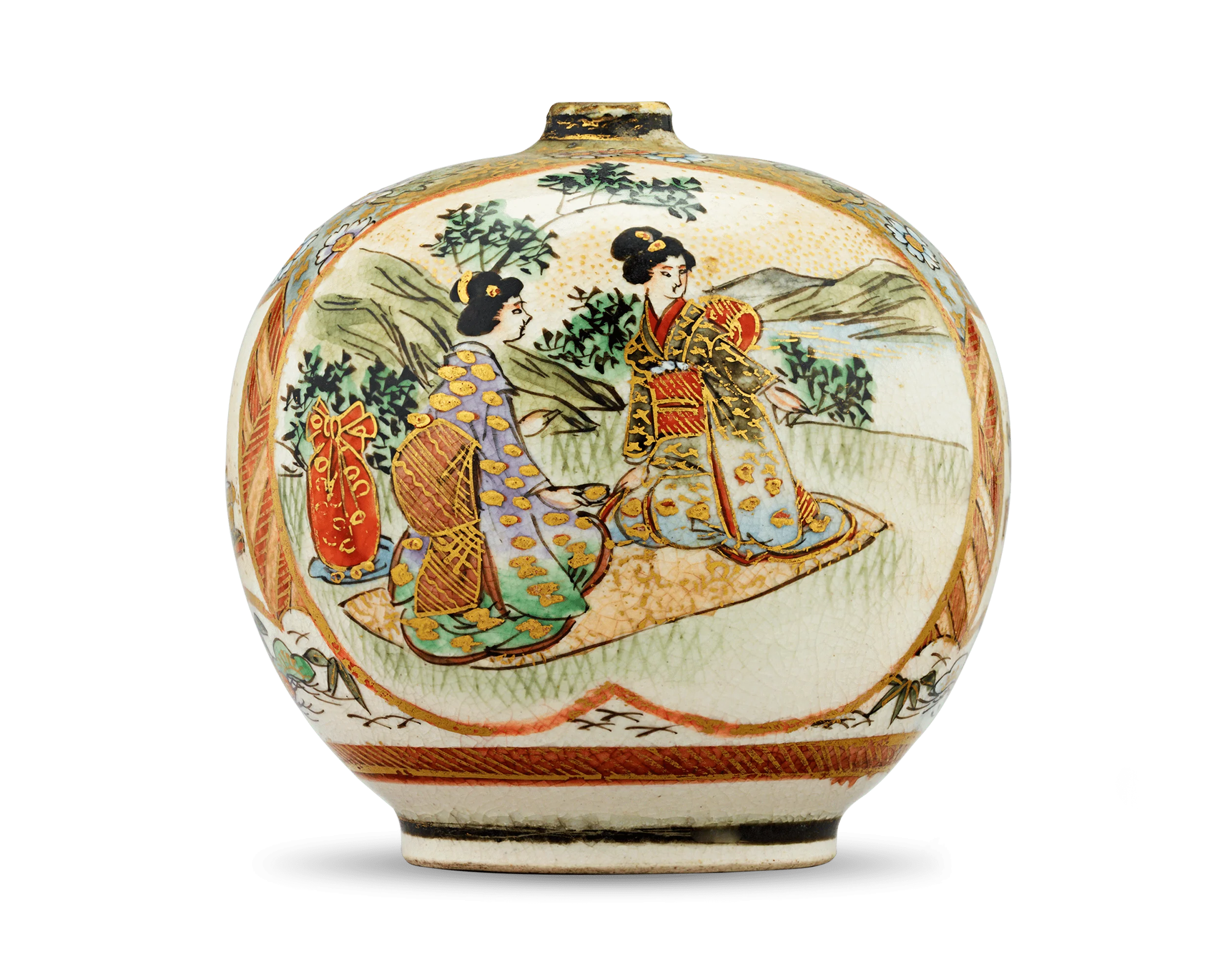 Satsuma Vase with Pinhole Top