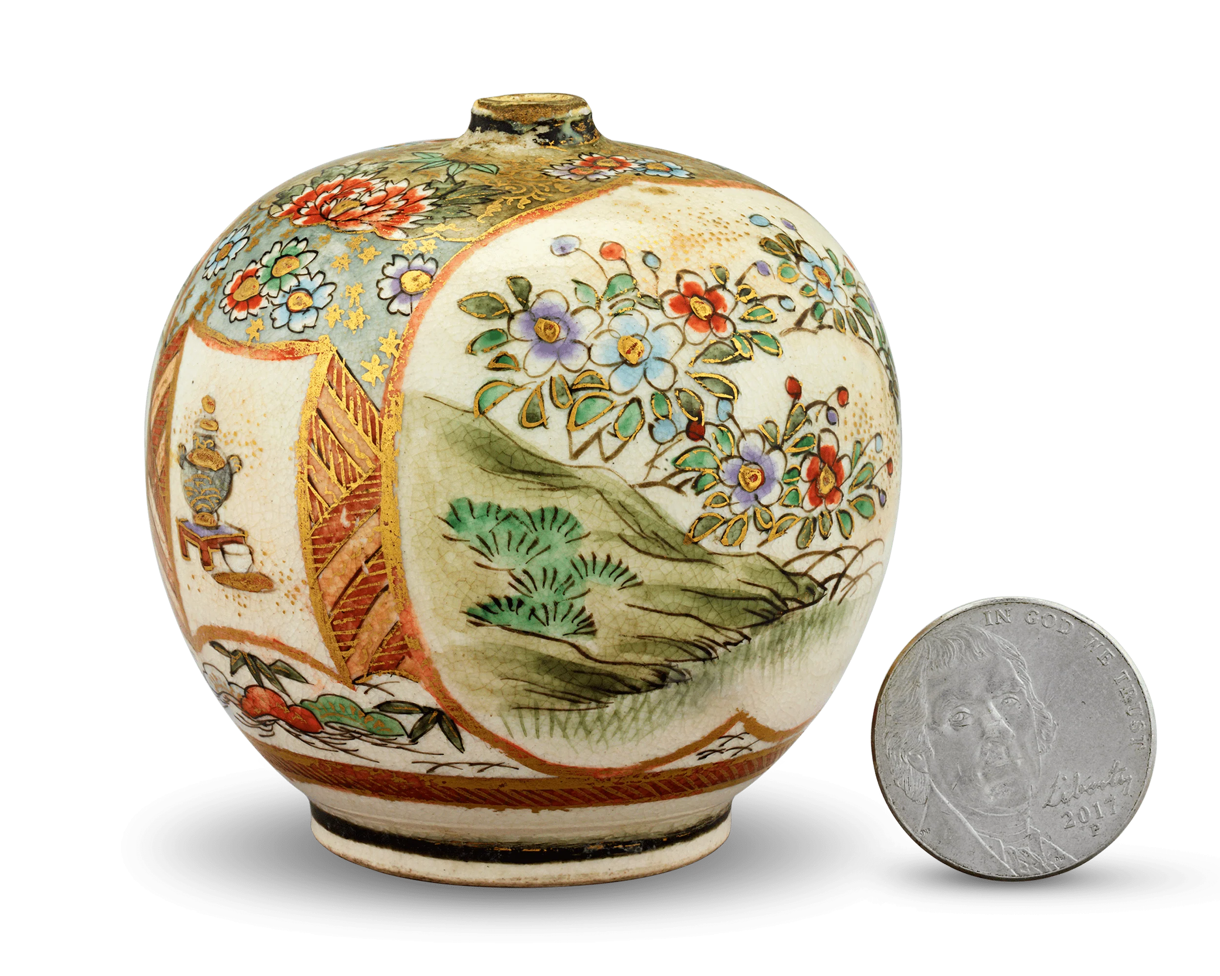 Satsuma Vase with Pinhole Top - Image 2