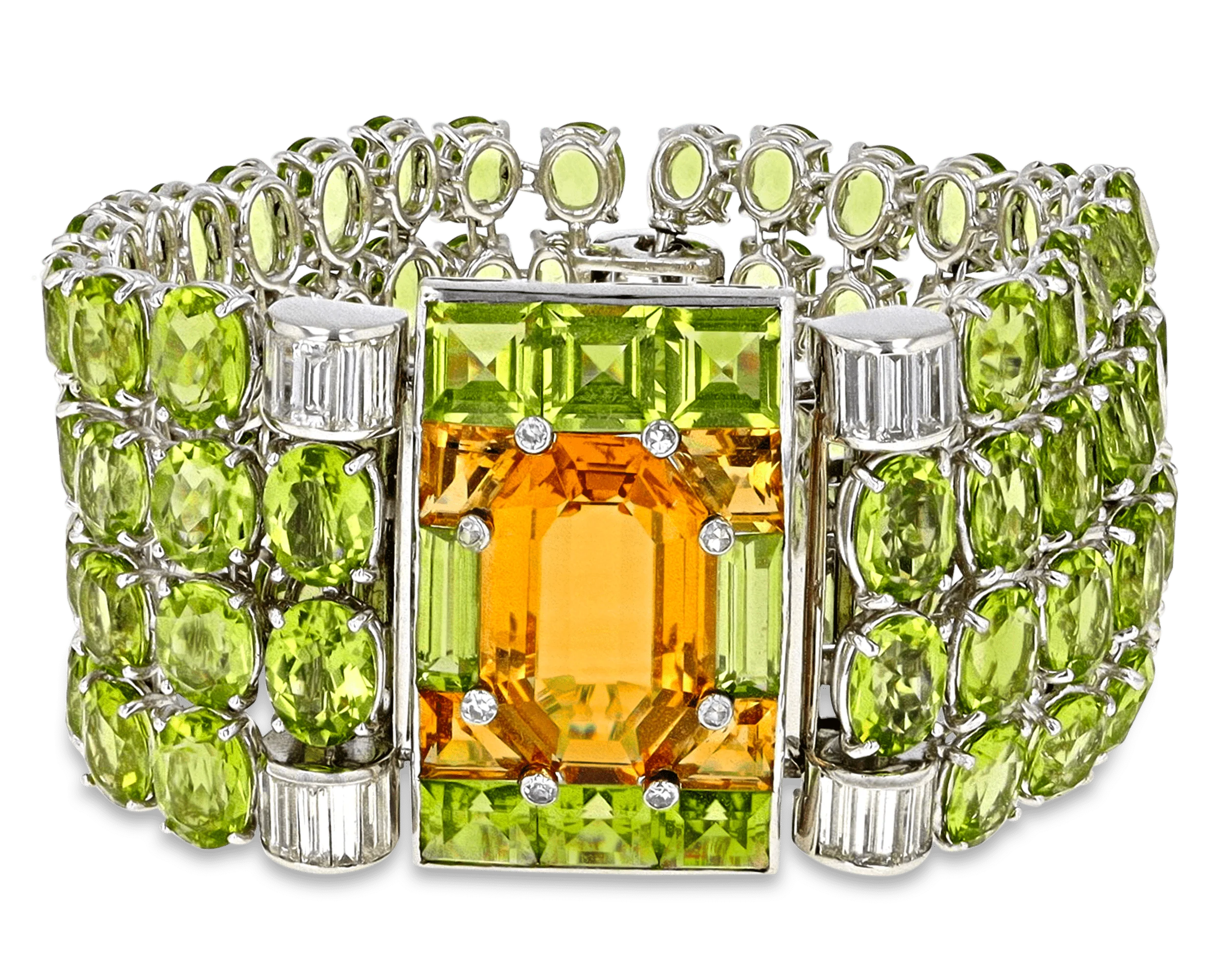 Seaman Schepps Peridot, Citrine and Diamond Bracelet - Image 2