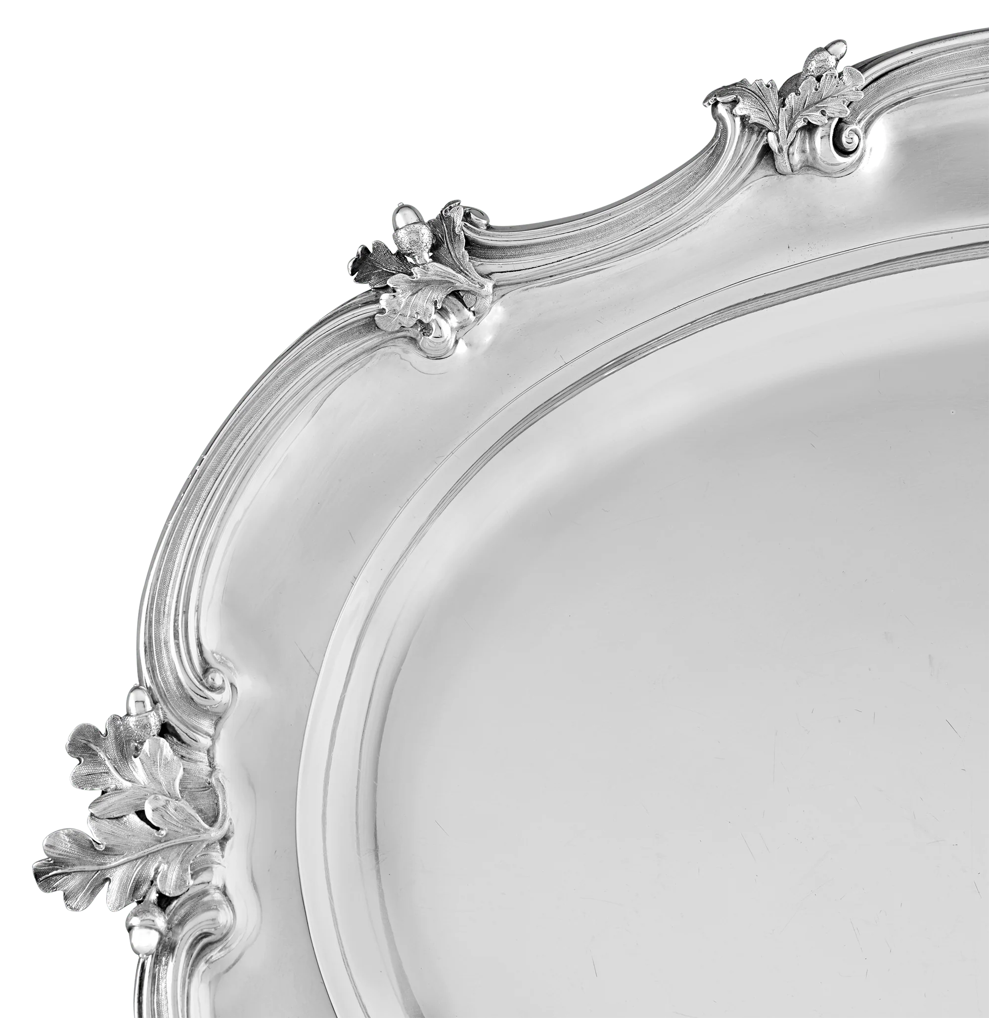 Set of Three Victorian Silver Trays by Benjamin Smith - Image 4