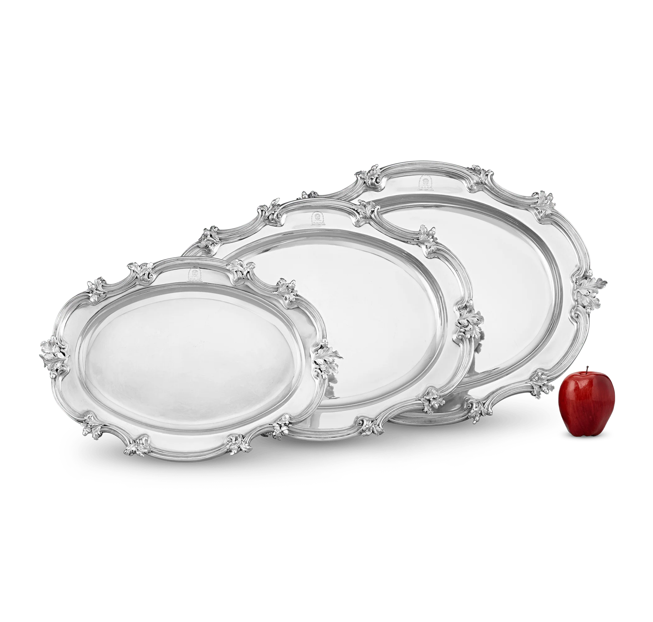 Set of Three Victorian Silver Trays by Benjamin Smith - Image 7