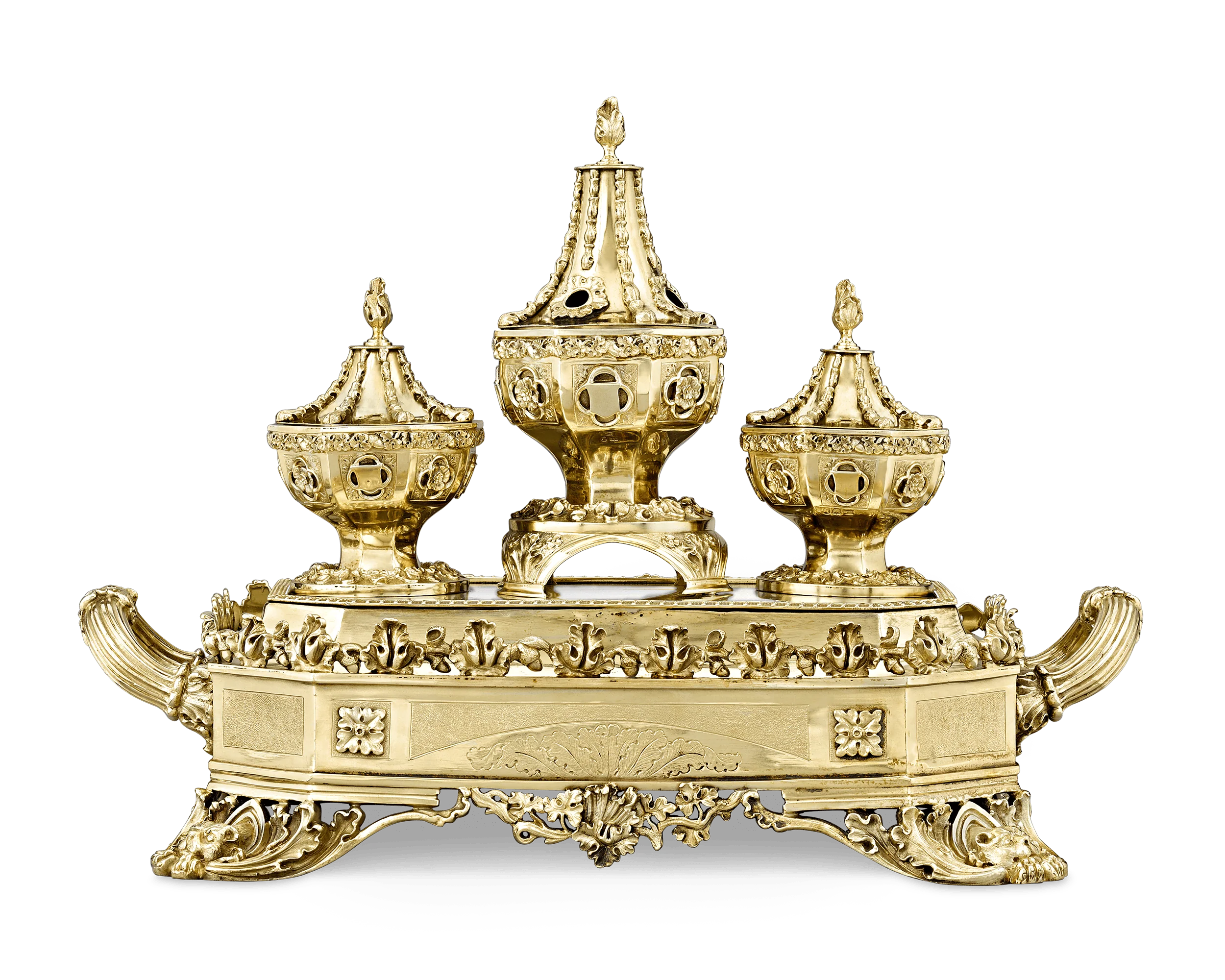 Silver Gilt Inkstand by William Bateman II