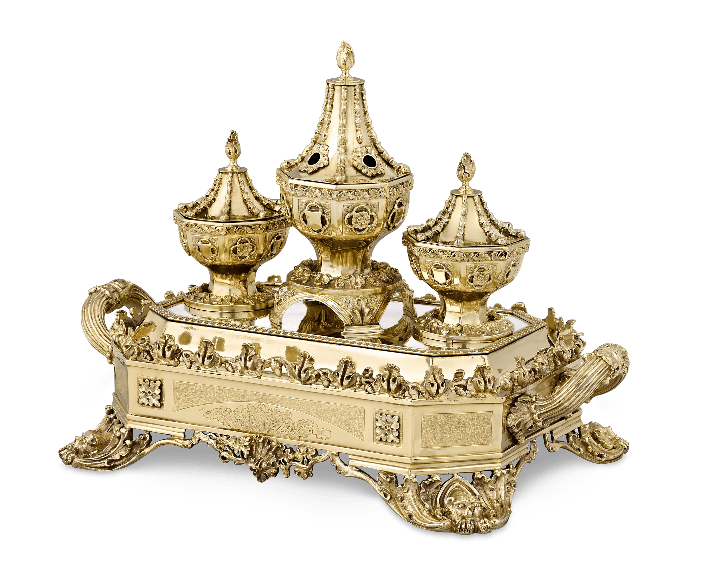 Silver Gilt Inkstand by William Bateman II - Image 2