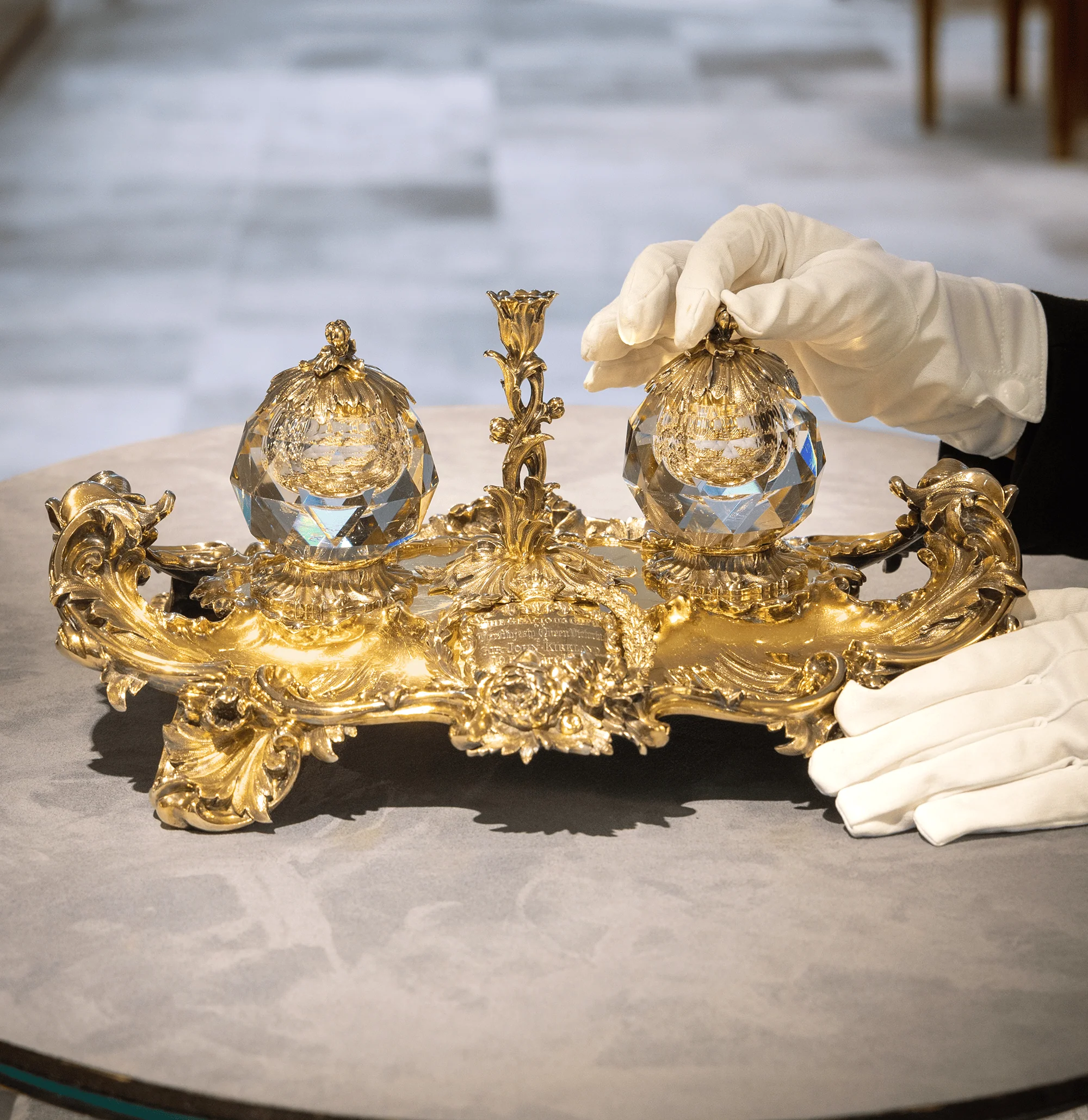 Silver-Gilt Inkwell Presented by Queen Victoria to Sir John Kirkland - Image 5