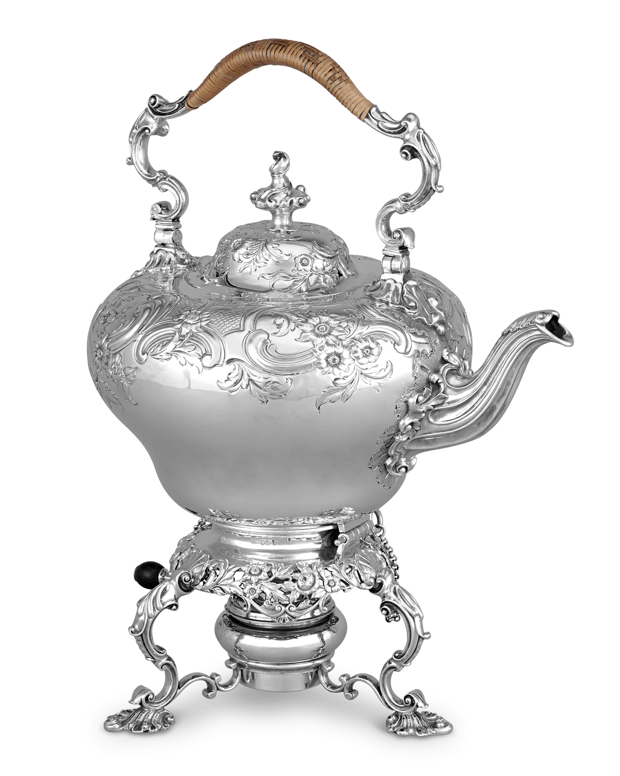 Silver Hot Water Kettle by Paul Storr - Image 2