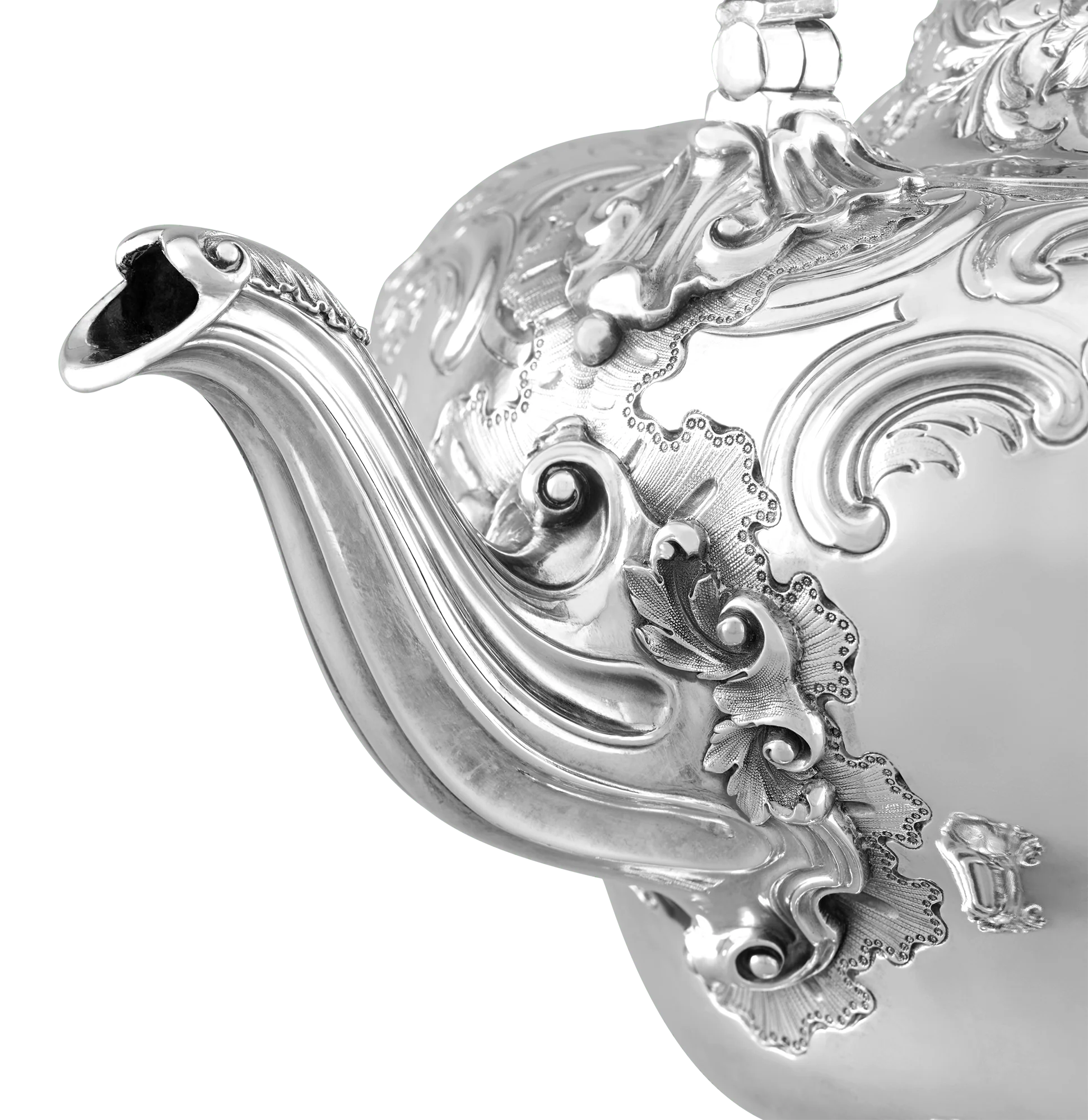 Silver Hot Water Kettle by Paul Storr - Image 3