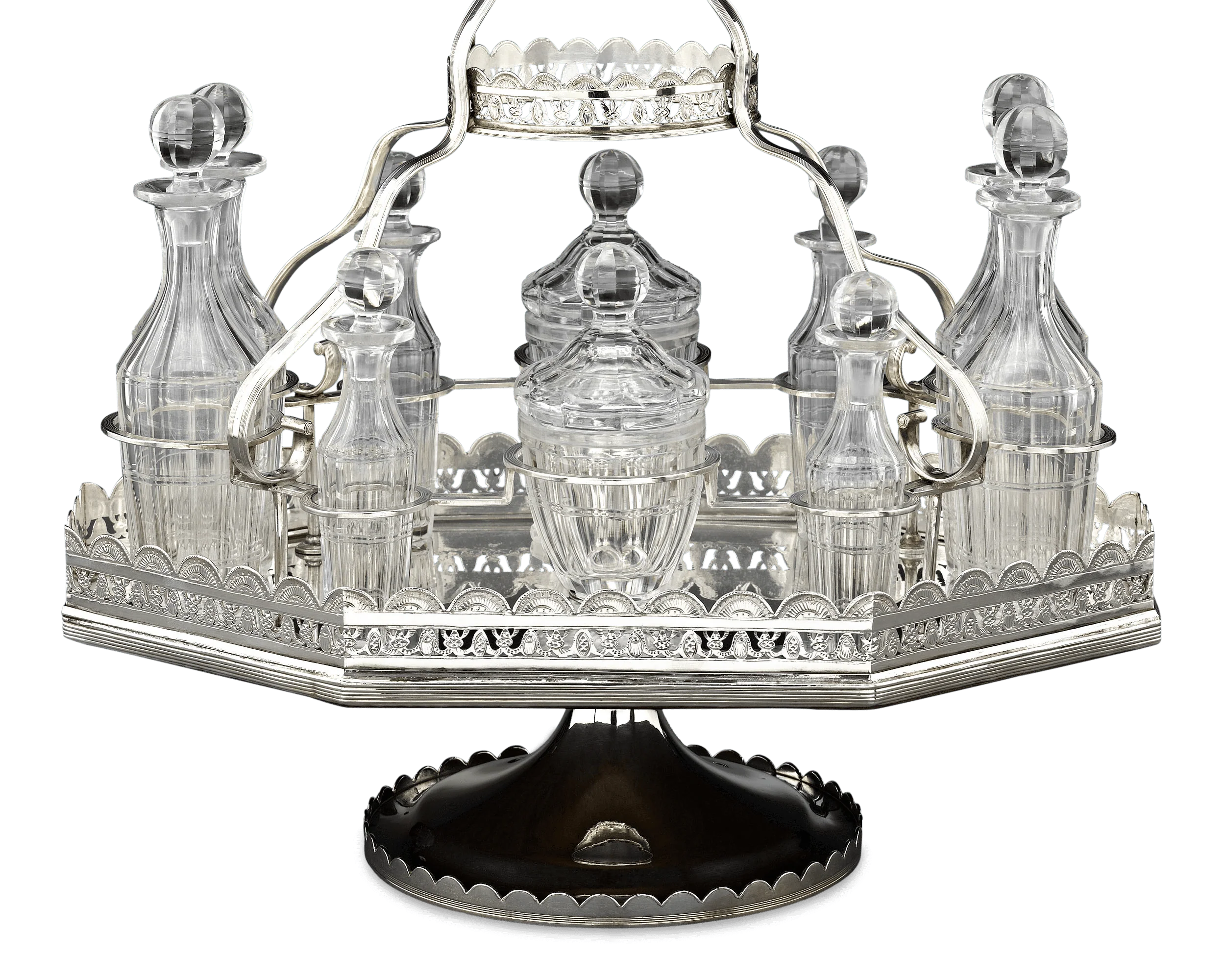 Silver Plate Epergne and Cruet Service - Image 3