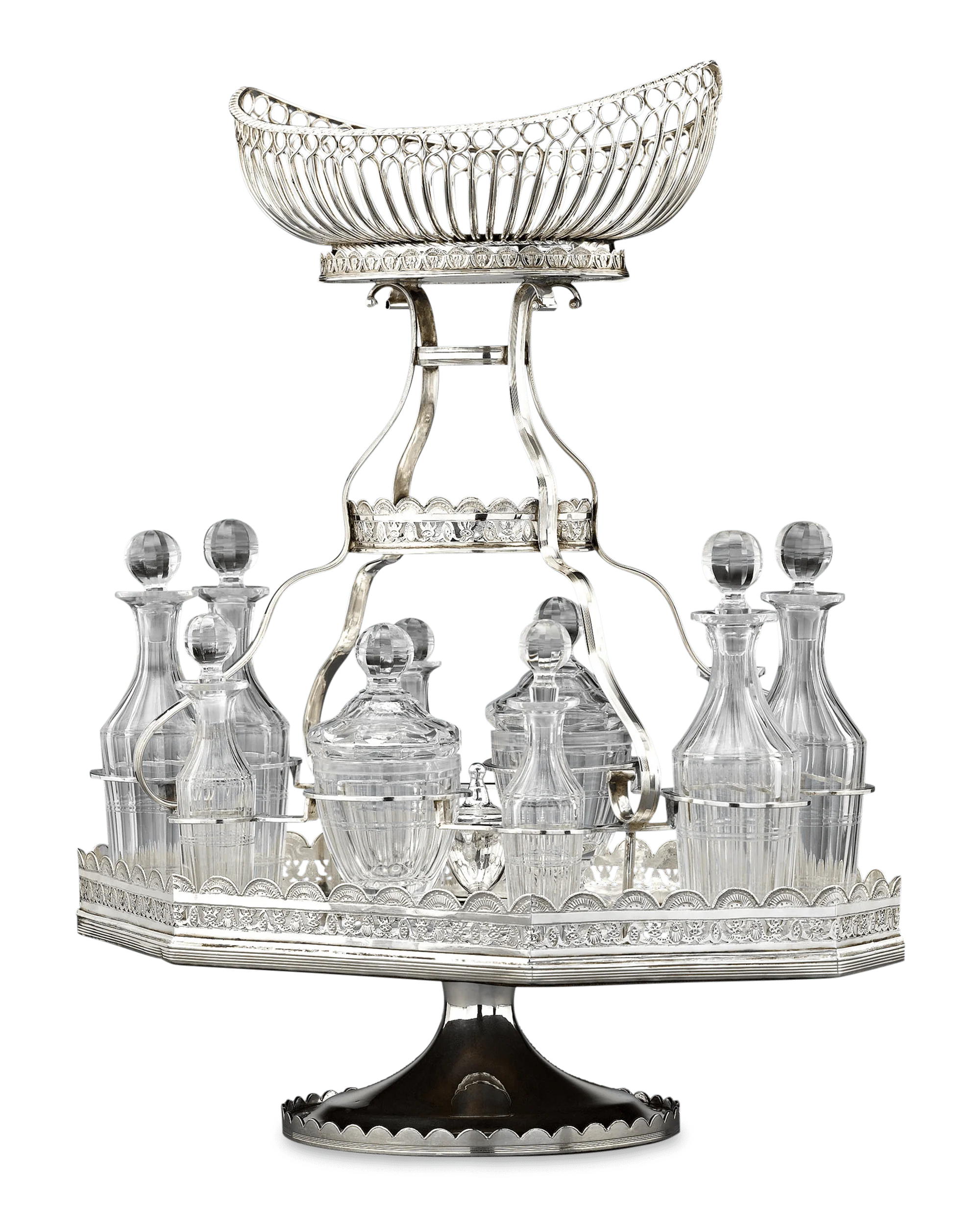 Silver Plate Epergne and Cruet Service - Image 5