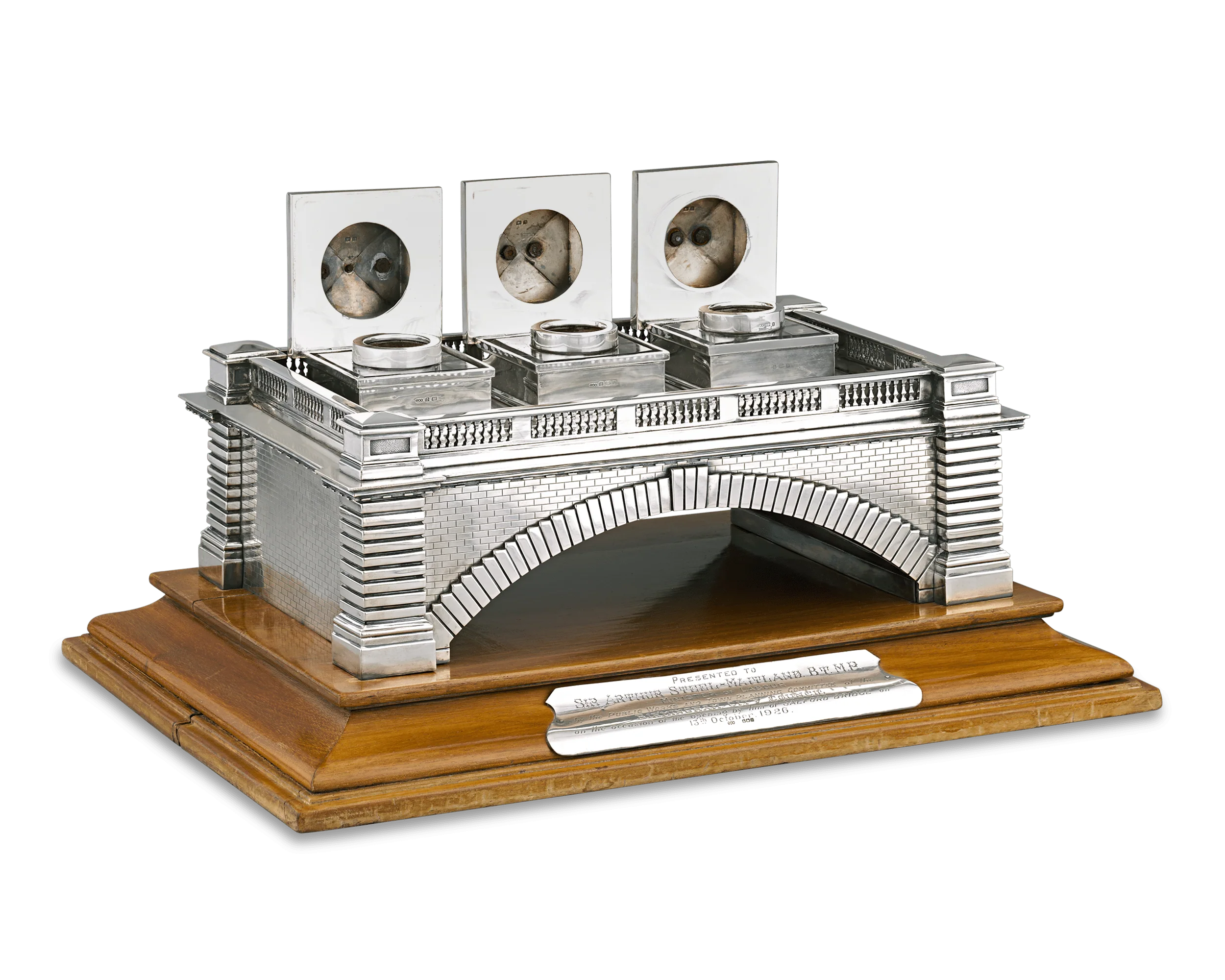 Silver Presentation Inkstand by Turner & Simpson Ltd. - Image 3