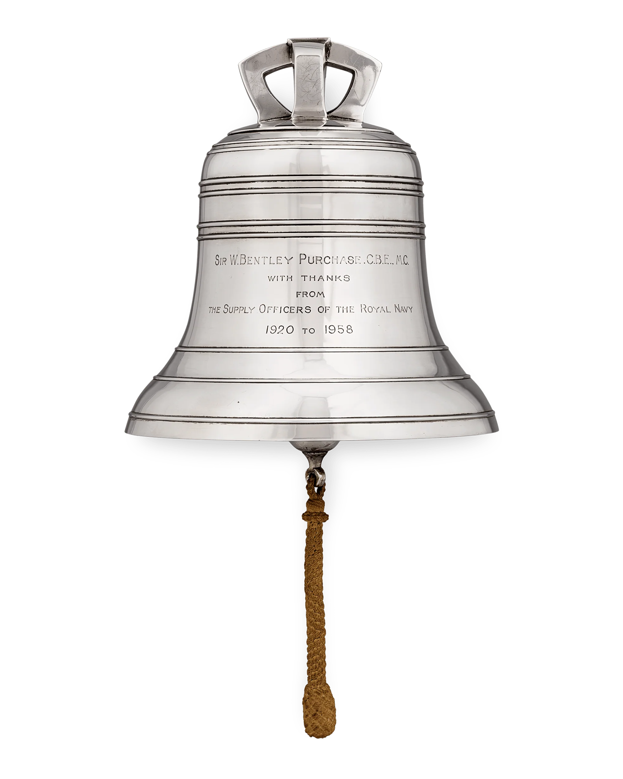 Silver Ship’s Bell for Sir William Bentley Purchase of Operation Mincemeat