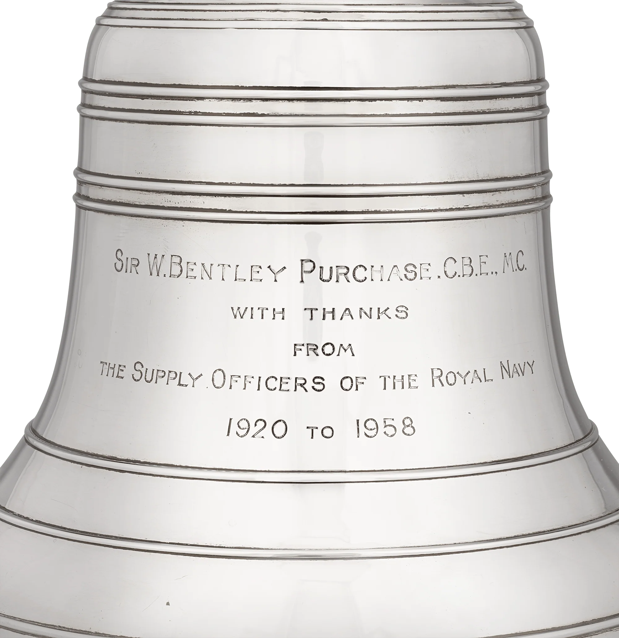 Silver Ship’s Bell for Sir William Bentley Purchase of Operation Mincemeat - Image 2